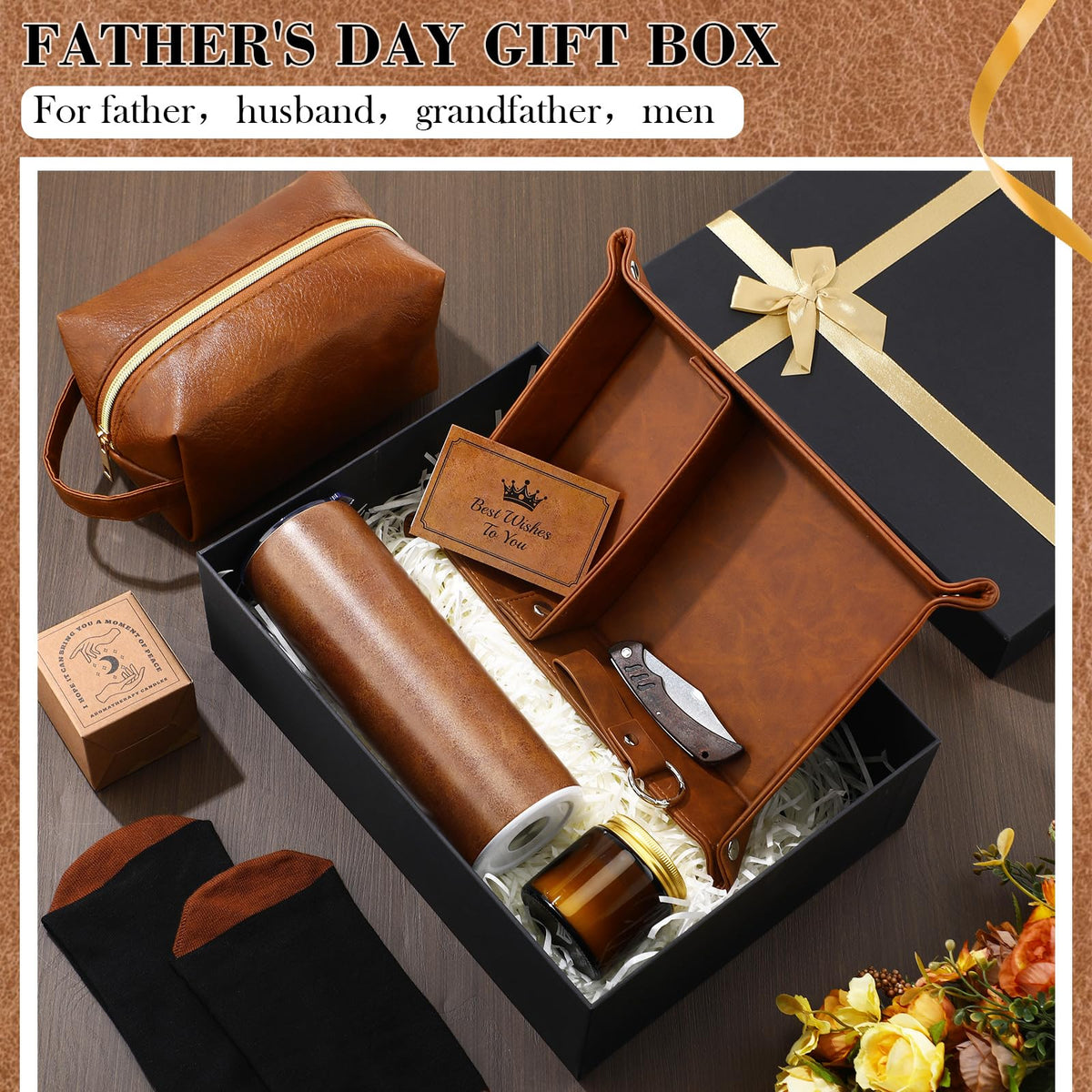 Sieral 10 Pcs Mens Gift Set Christmas Birthday Basket Ideas - Sieral Official Imagery - 7