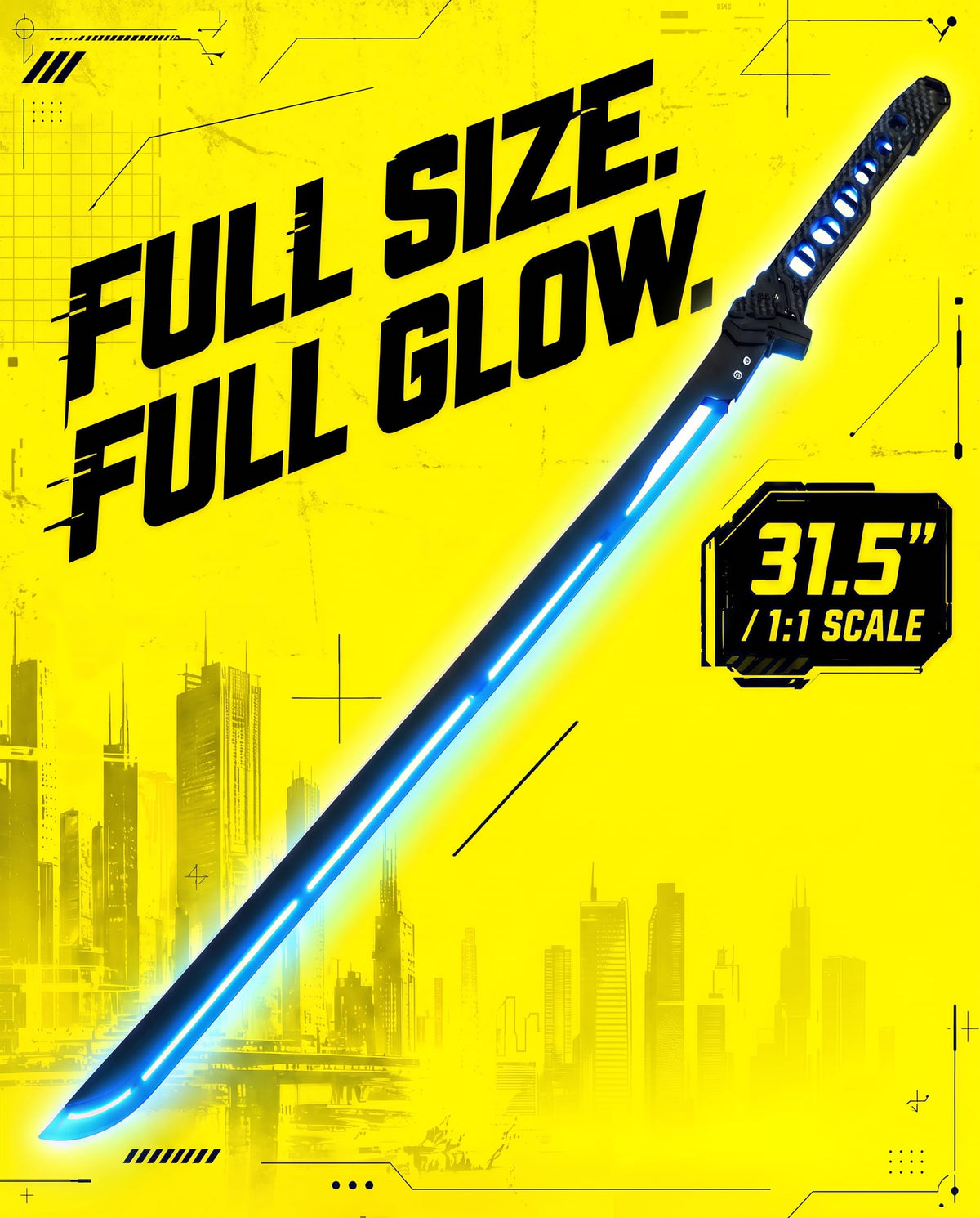 Cyberpunk Light Up Katana LED Saber Christmas Sword for - XUZ Official Imagery - 4
