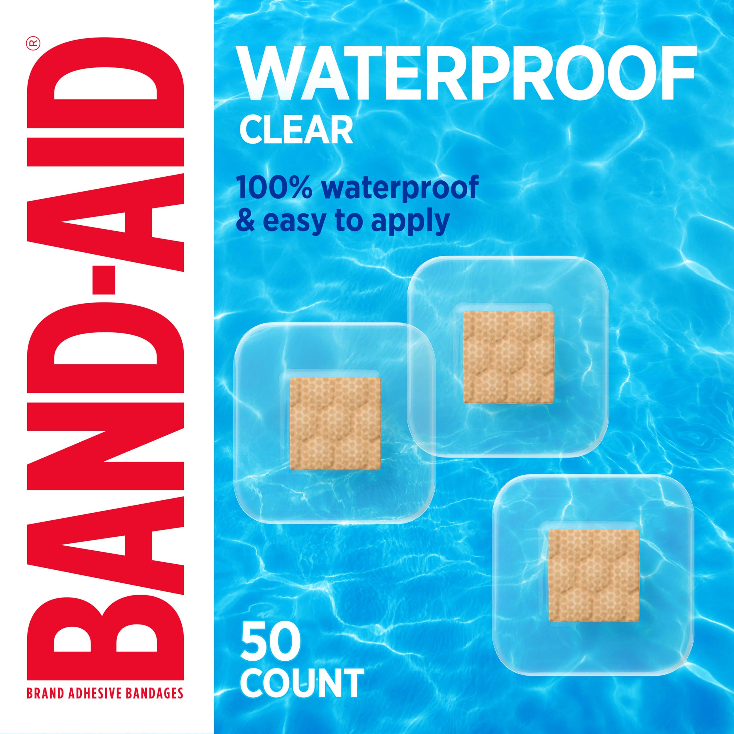 BAND-AID Brand Clear Waterproof Spot Adhesive Bandages, All One - Product Imagery
