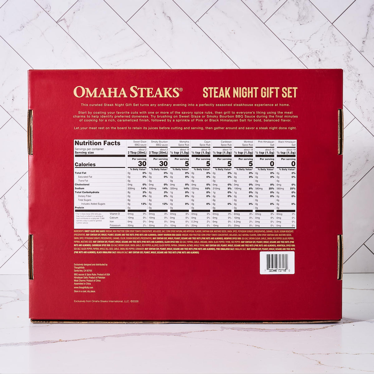 Omaha Steaks Grilling Gift Set Steak Plate BBQ Sauces - Thoughtfully Official Imagery - 3