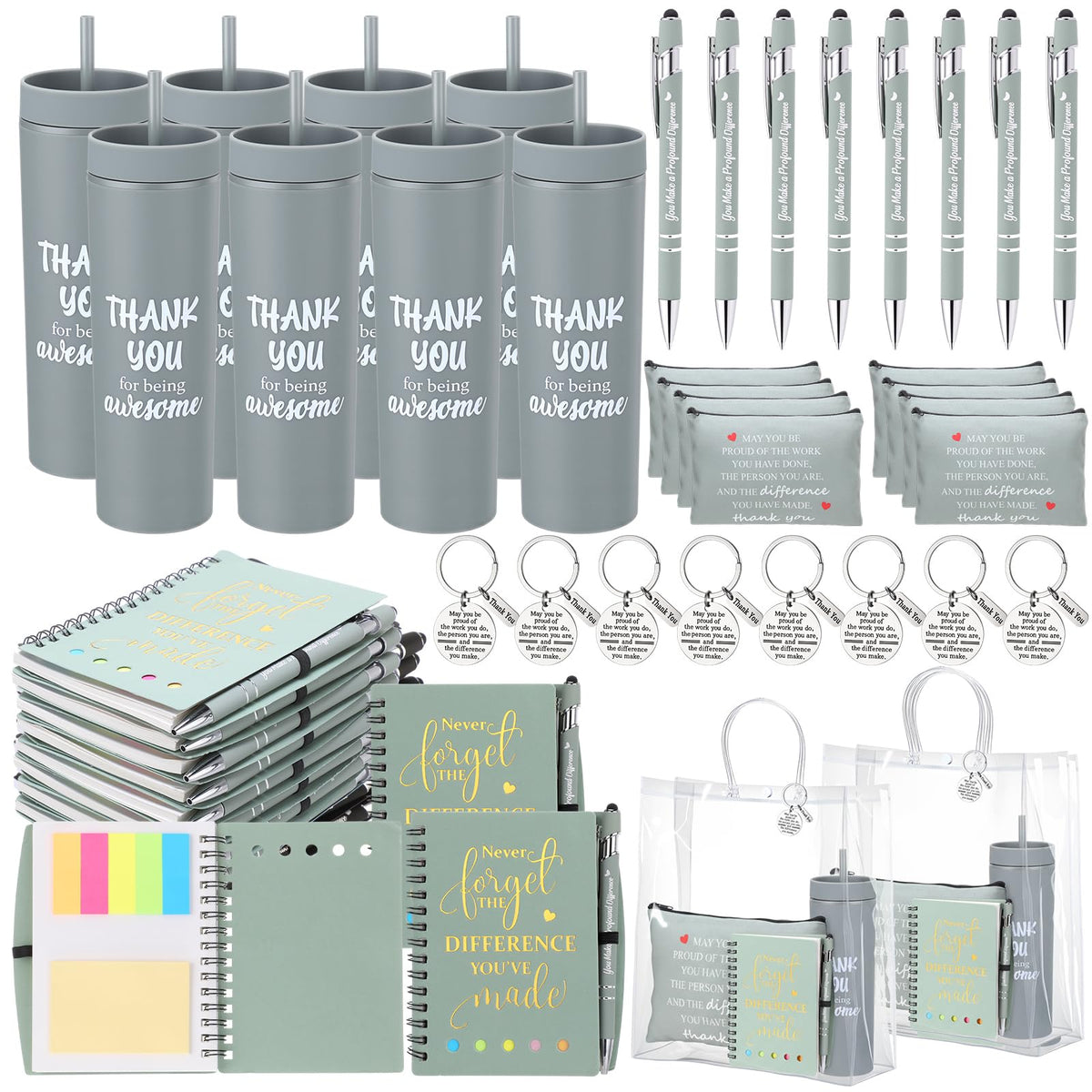 Funnymoom 48 Pcs 8 Sets Employee Appreciation Gifts Green - Funnymoom Official Imagery - 1