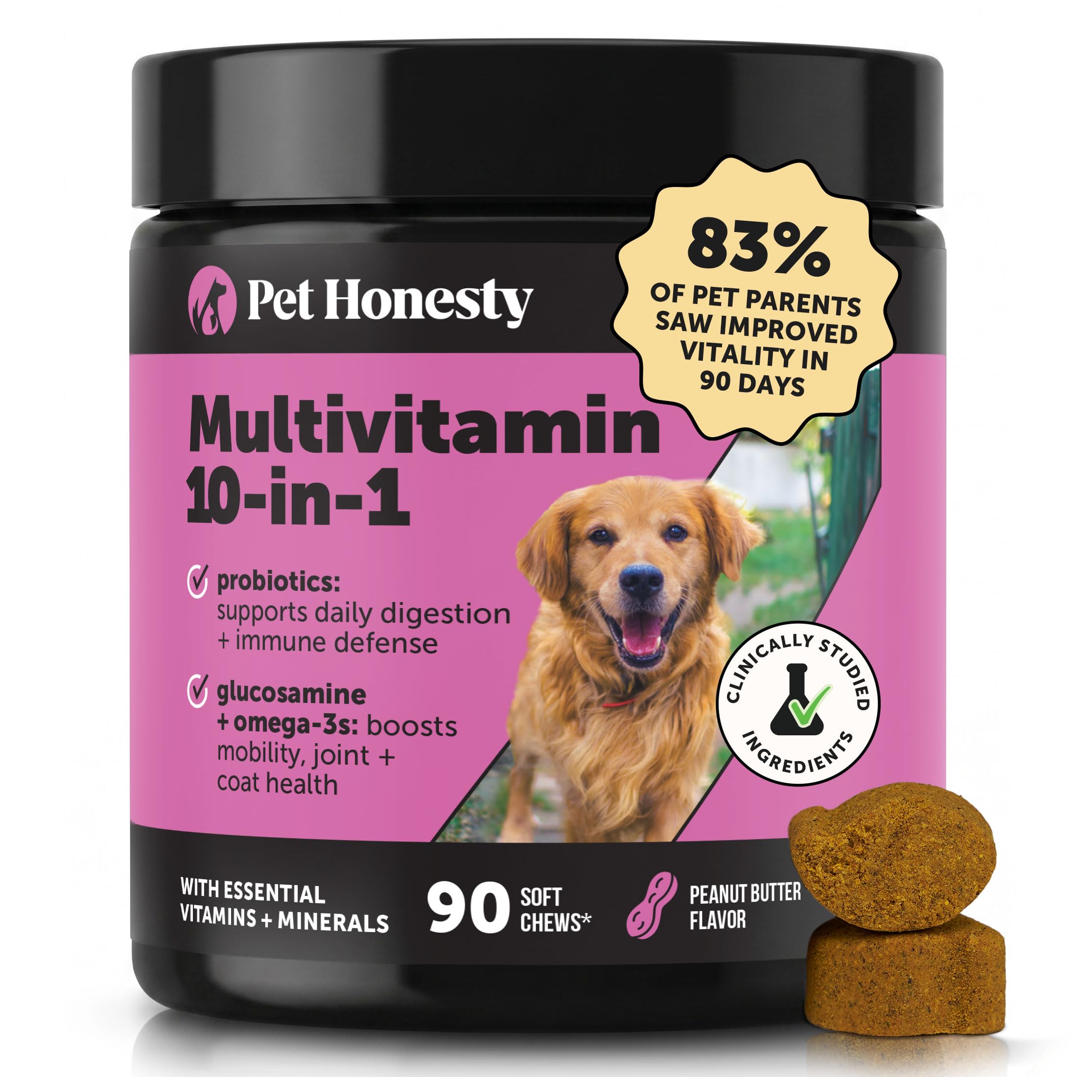 10-in-1 Dog Multivitamin Supplement with Glucosamine & - Product Imagery