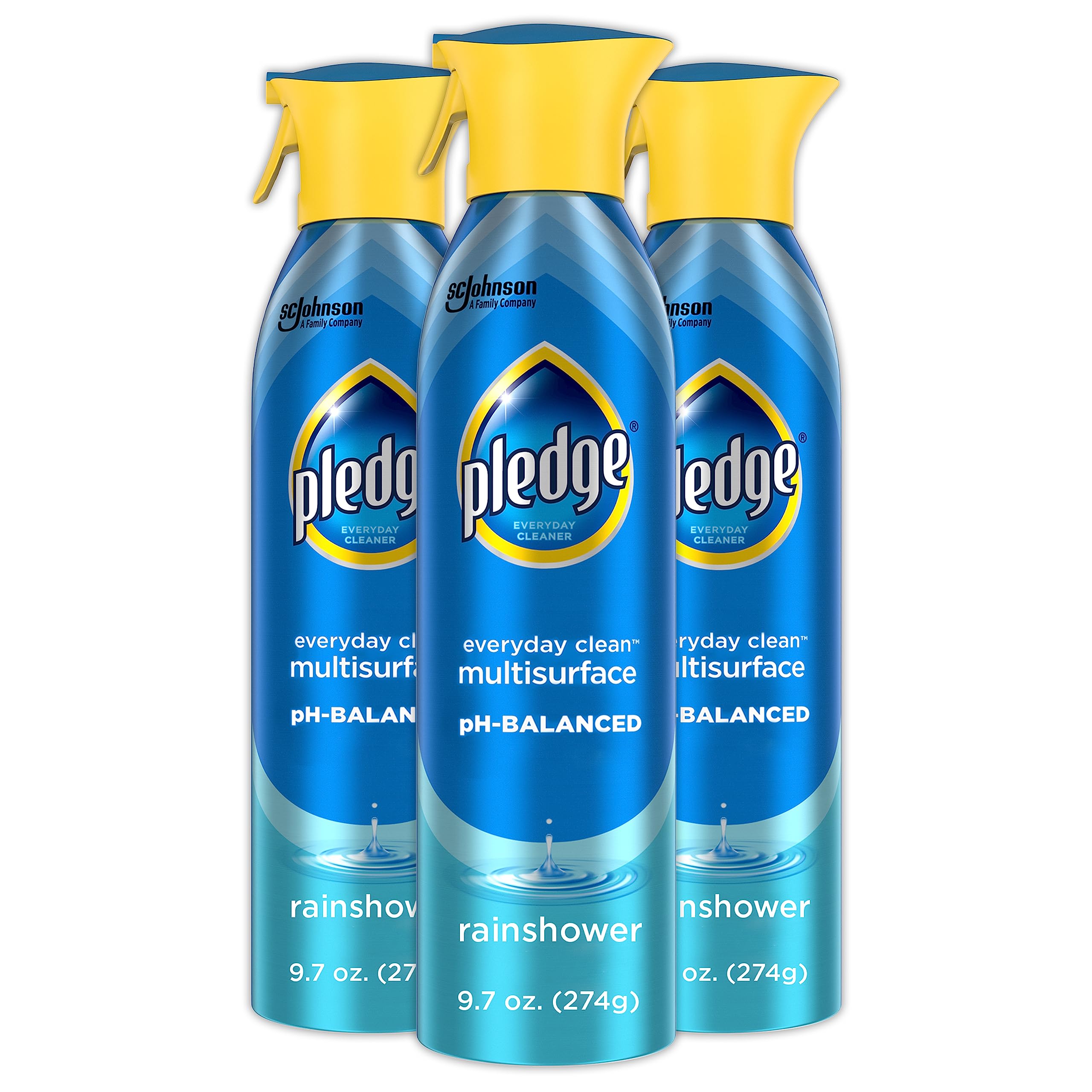 Pledge pH Balanced Multi Surface Cleaner Spray, Rainshower, - Product Imagery