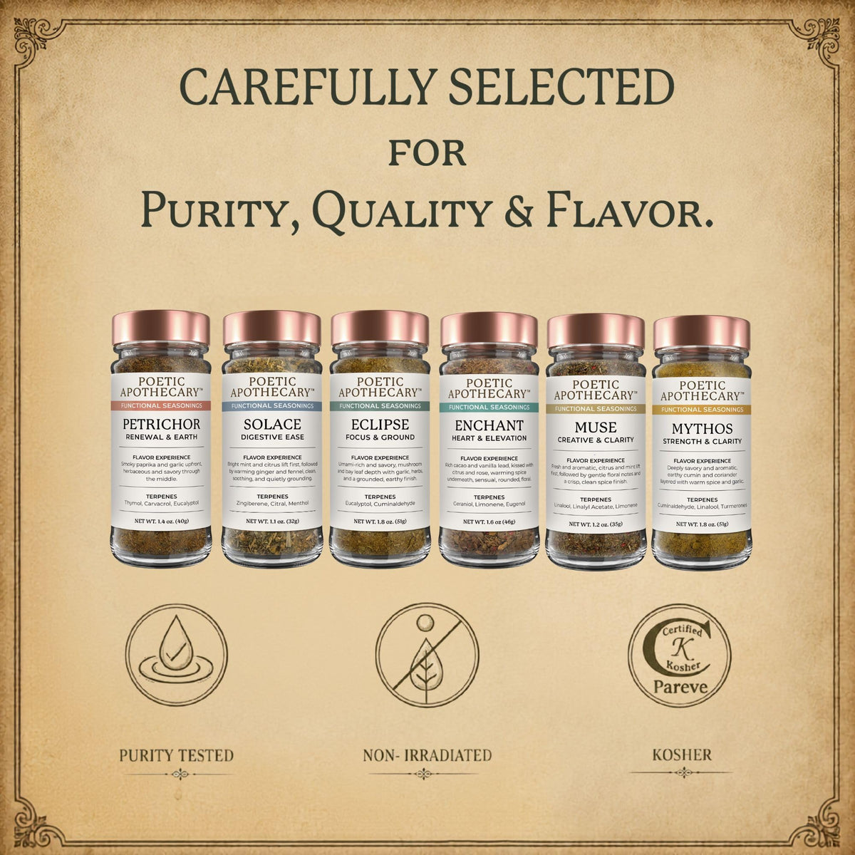 Poetic Apothecary Organic Spice Gift Set Salt Free Vegan - Starwest Botanicals Official Imagery - 5