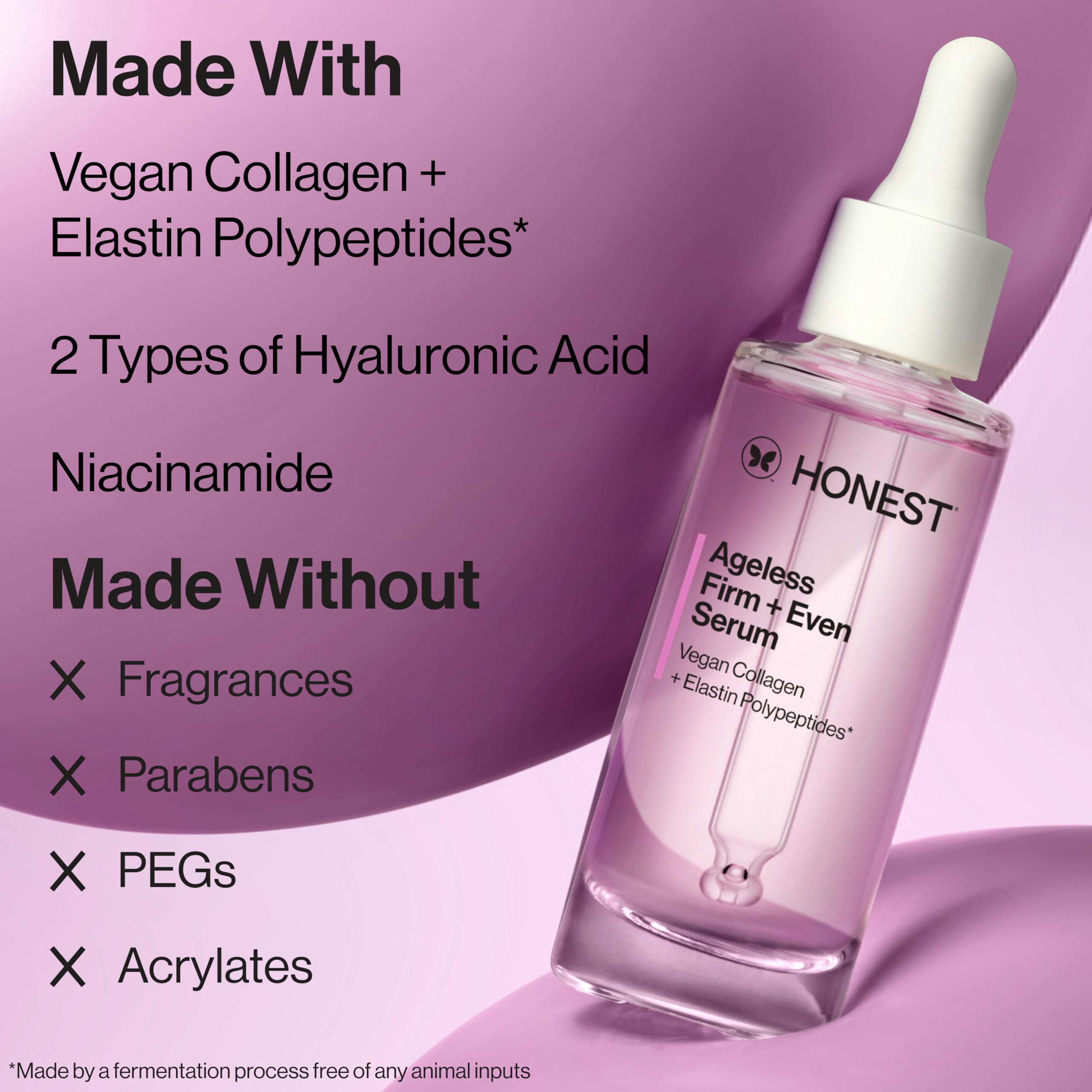 Honest Beauty Ageless Firm Even Serum Vegan Collagen 1 fl oz