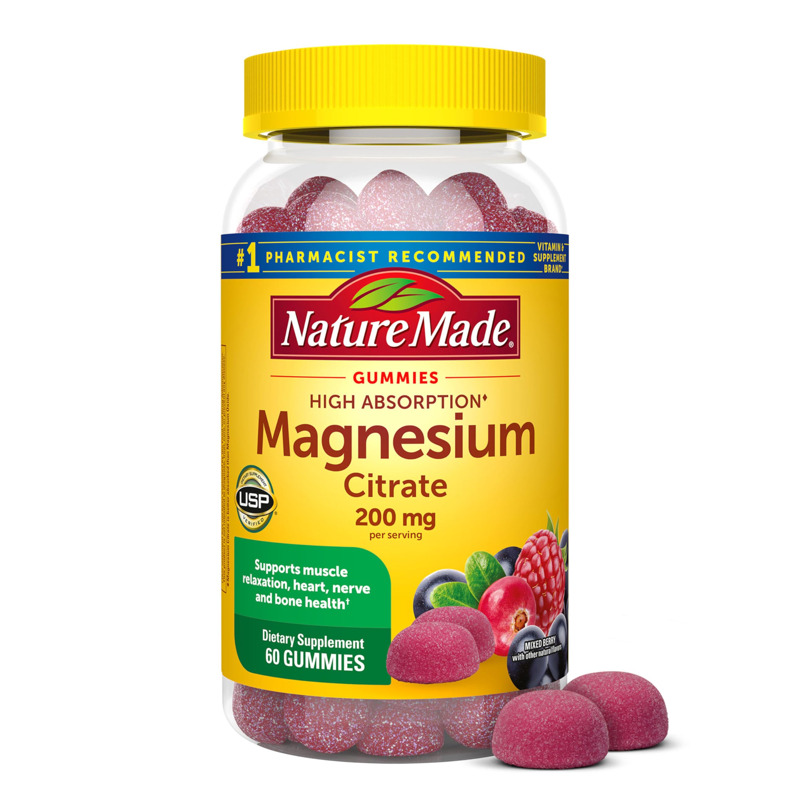 Nature Made High Absorption Magnesium Citrate 200mg per Serving, - Product Imagery