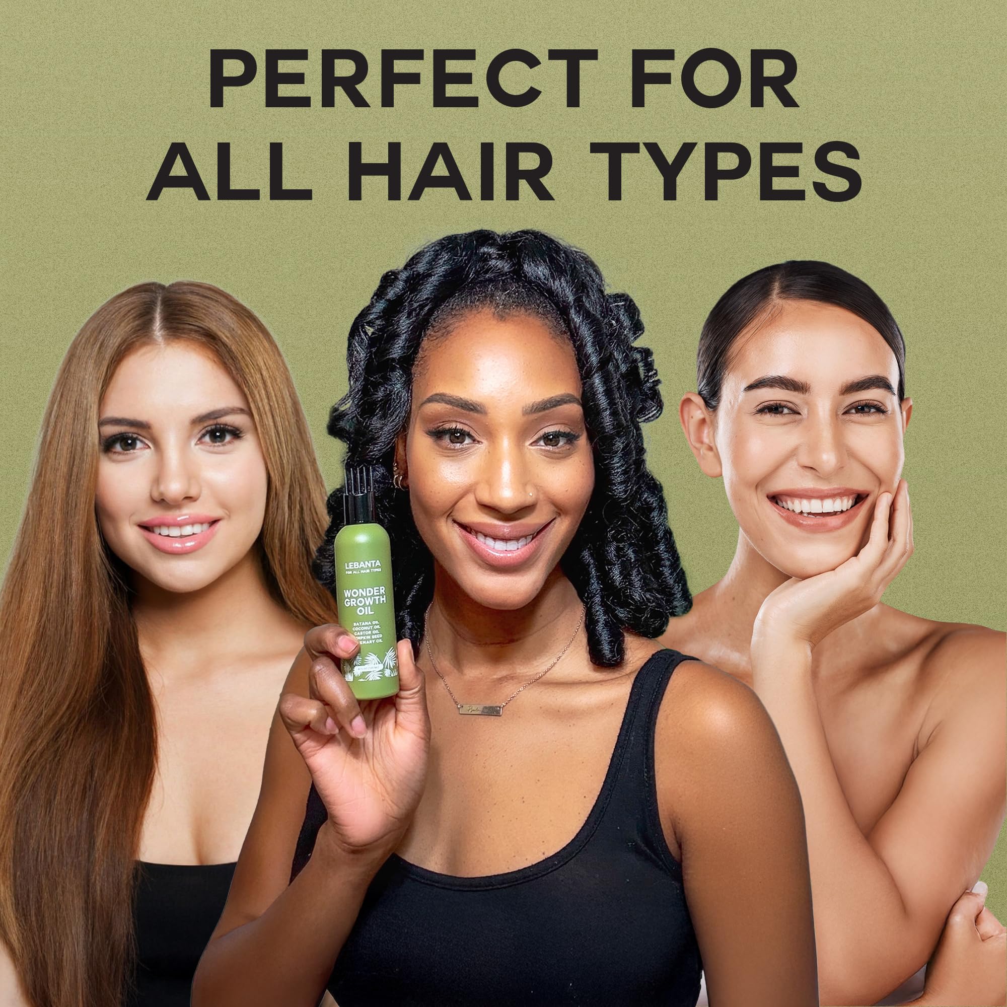 Lebanta Batana Oil For Hair - 100% Pure, Raw & Natural Blend With Organic Castor, Pumpkin Seed, Coconut and Rosemary Oil - Thicker, Stronger Looking Hair For Men & Women Scalp - 4 FL OZ