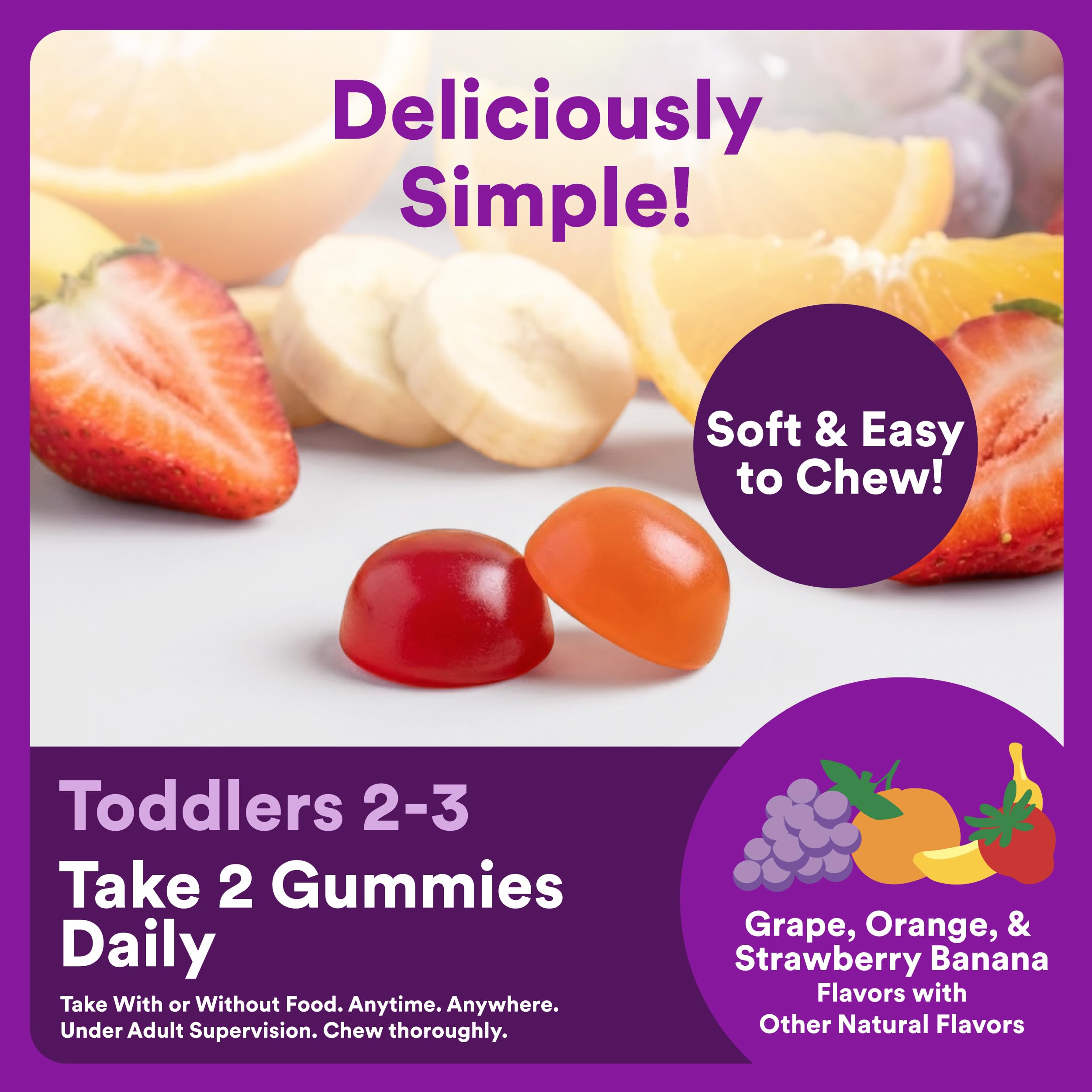 SmartyPants Toddler Multi & Omegas Gummy Vitamins 60ct