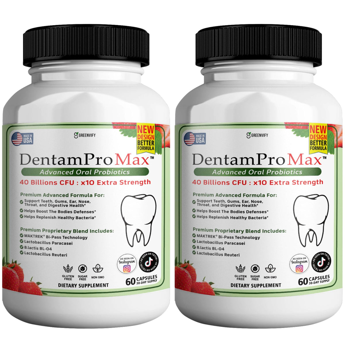 DentamPro Max Dental Probiotics for Adults - GREENVIFY Official Imagery - 1