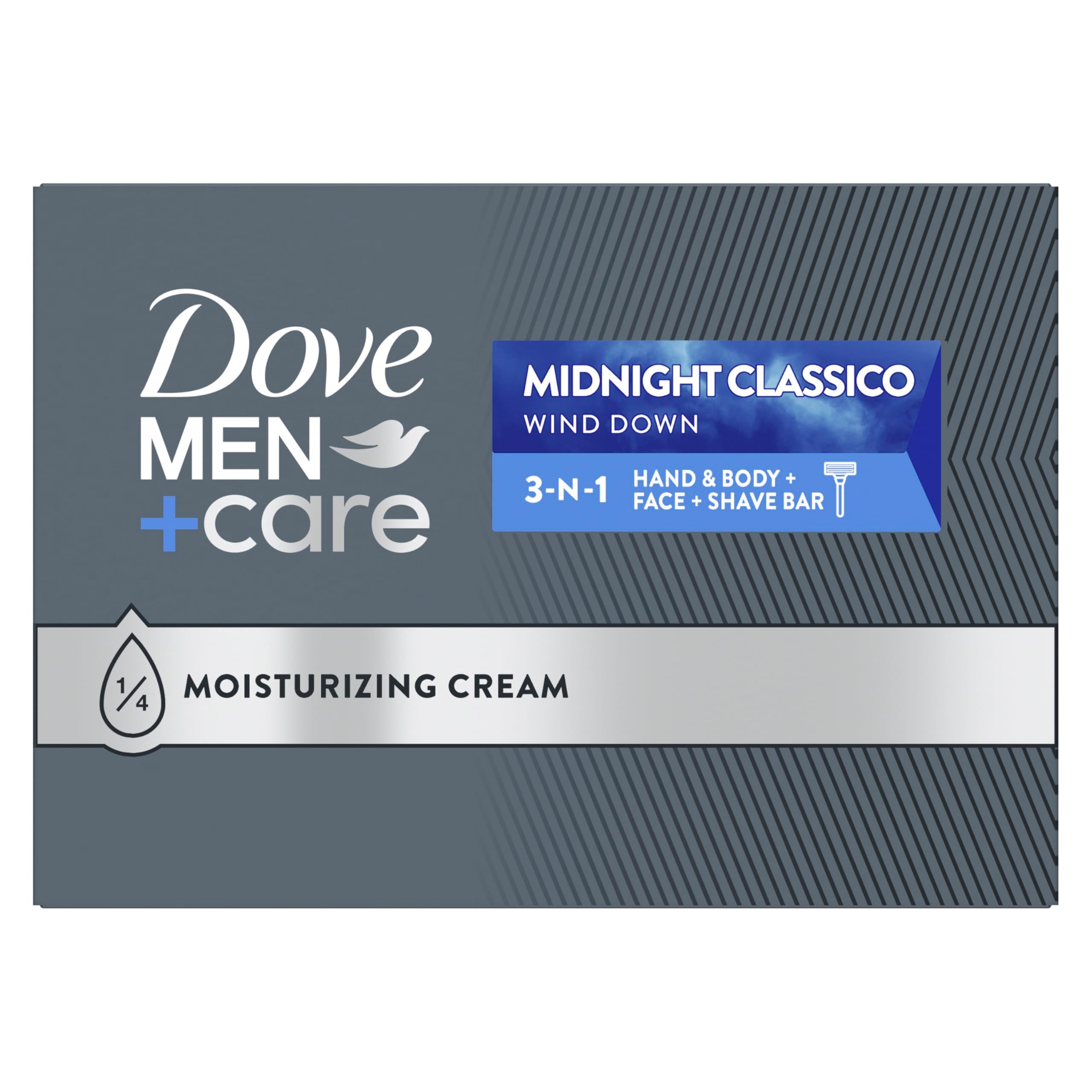 Dove Men+Care Midnight Classico Body & Shave Bar, 10-Pack