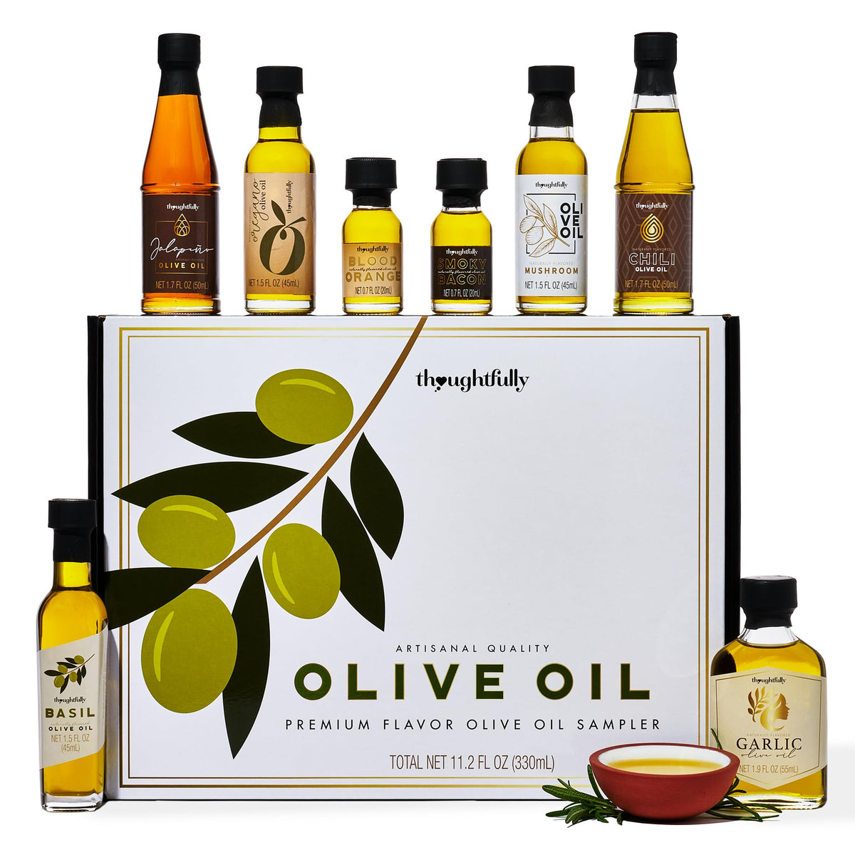 Olive Oil Sampler Gift Set Gourmet Flavored Collection Set - Thoughtfully Official Imagery - 2