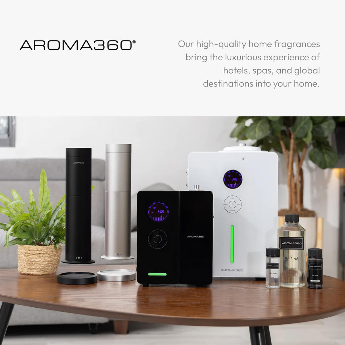 Aroma360 – Reed Diffuser Oils on display