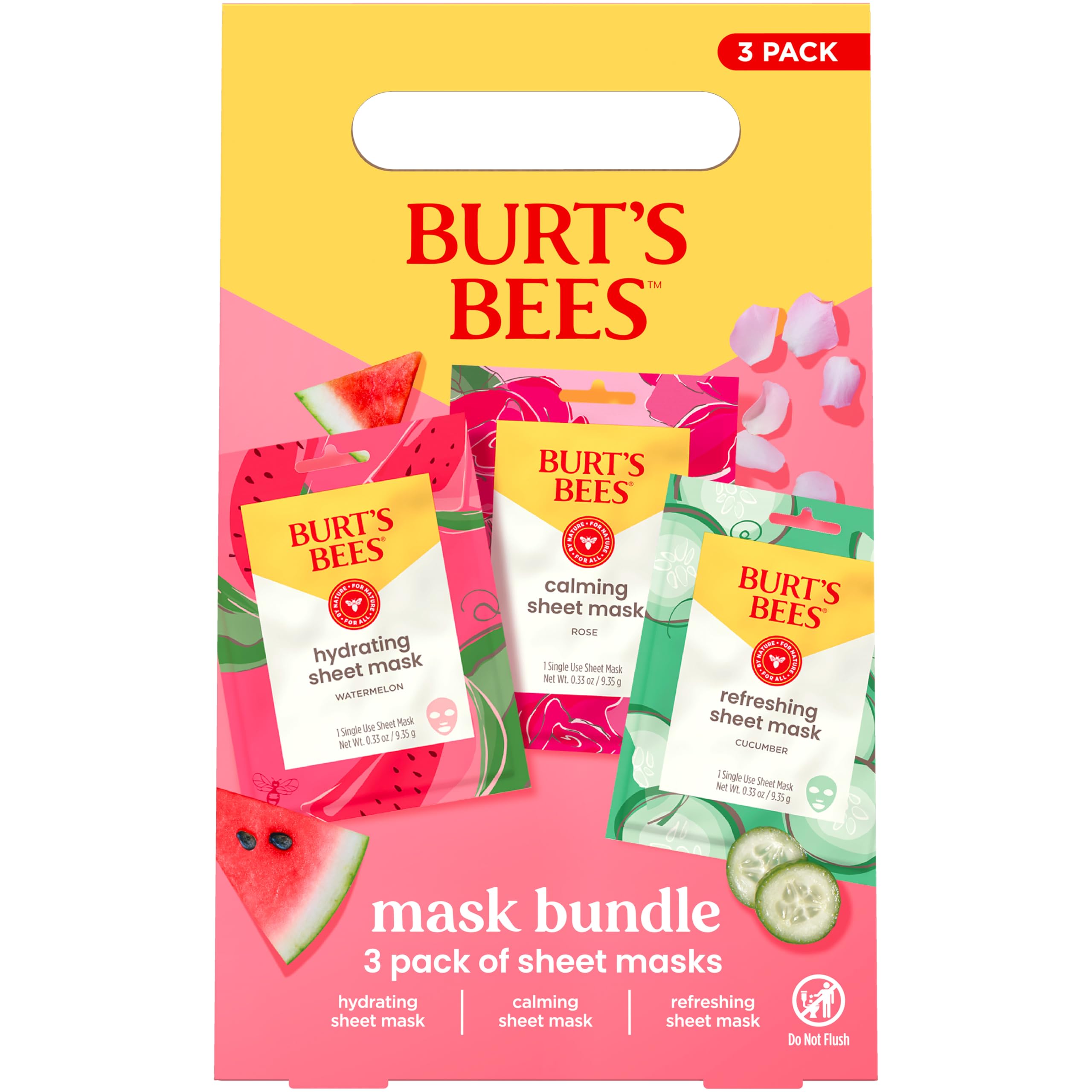 Burt's Bees Mothers Day Gifts, Face Mask Bundle Set, Hydrating - Product Imagery