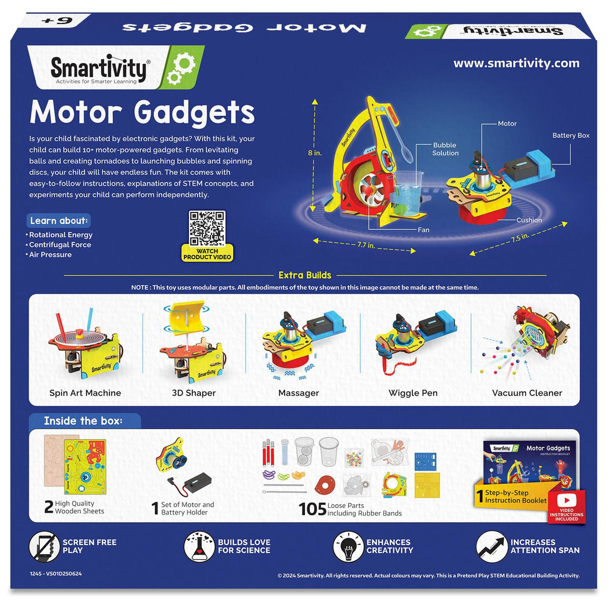 Smartivity 10-in-1 Motor Powered Gadgets Kit for Kids 6-12 – close-up detail