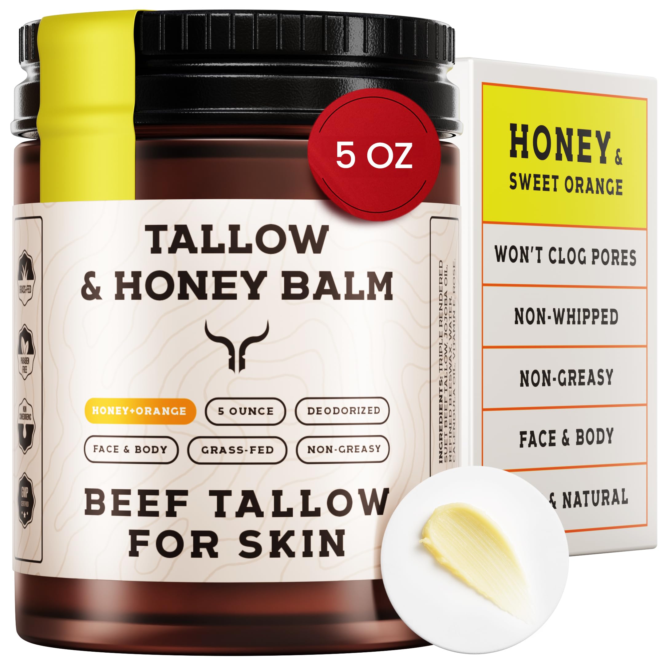 Ancestral Haven Tallow & Honey Balm – Face & Body, 5 oz