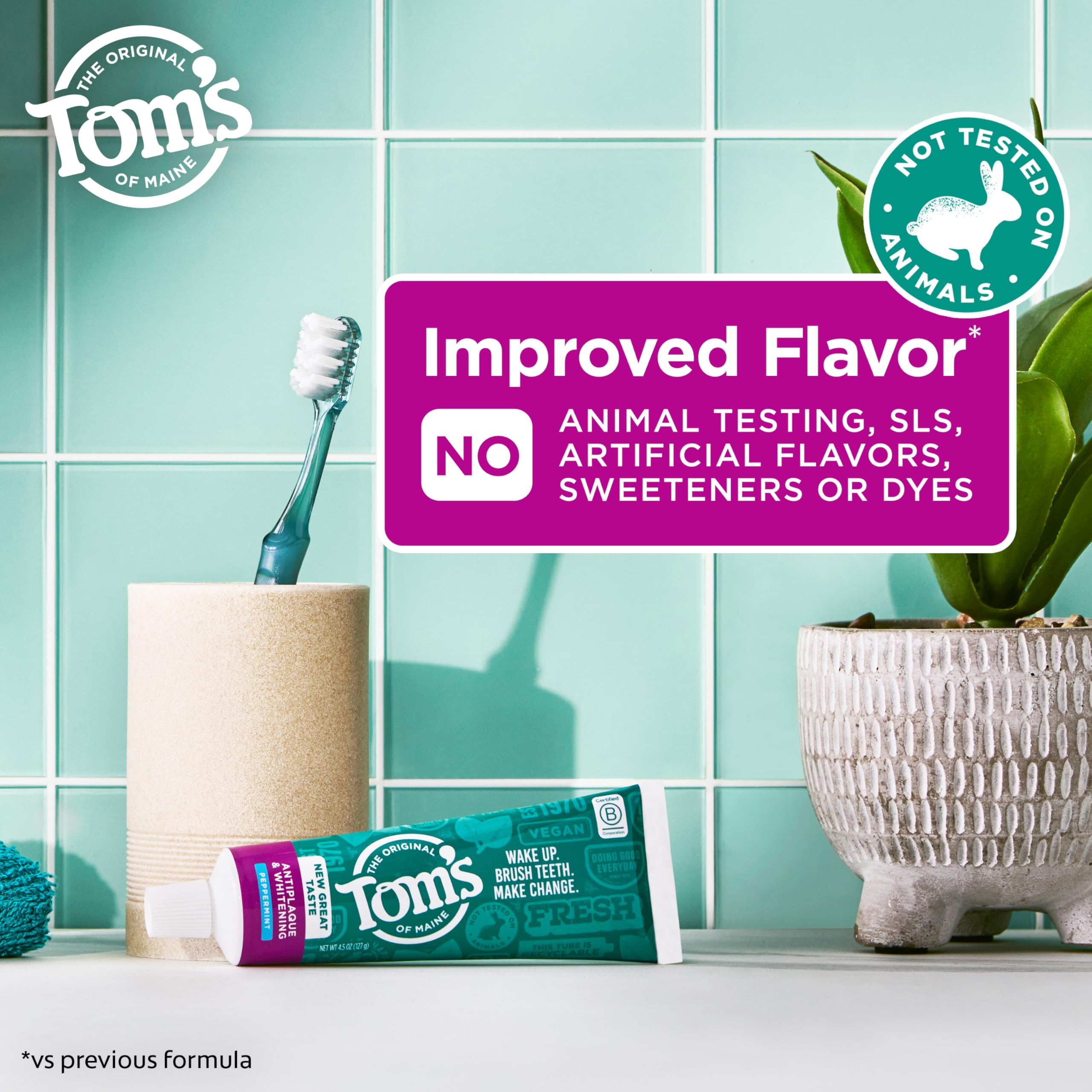 Tom's of Maine Antiplaque Whitening Toothpaste 2-Pack