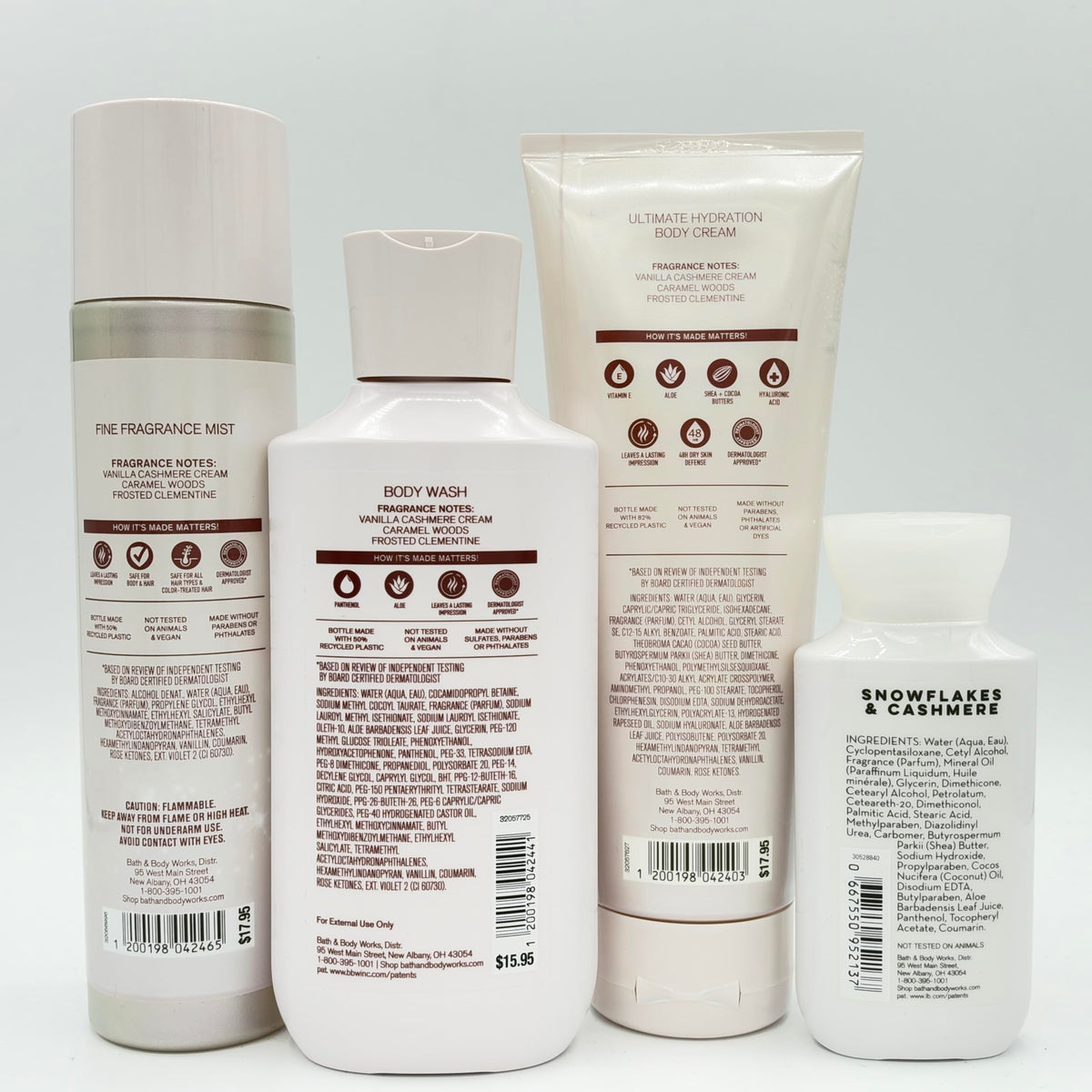 Bath Body Works Snowflakes Cashmere 4 Piece Gift Set - Bath & Body Works Official Imagery - 3