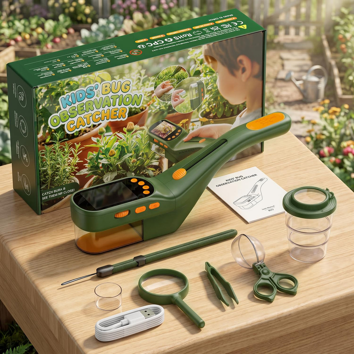 Bug Catcher for Kids with 500X Microscope 2 4 Screen STEM - CIMELR Official Imagery - 3