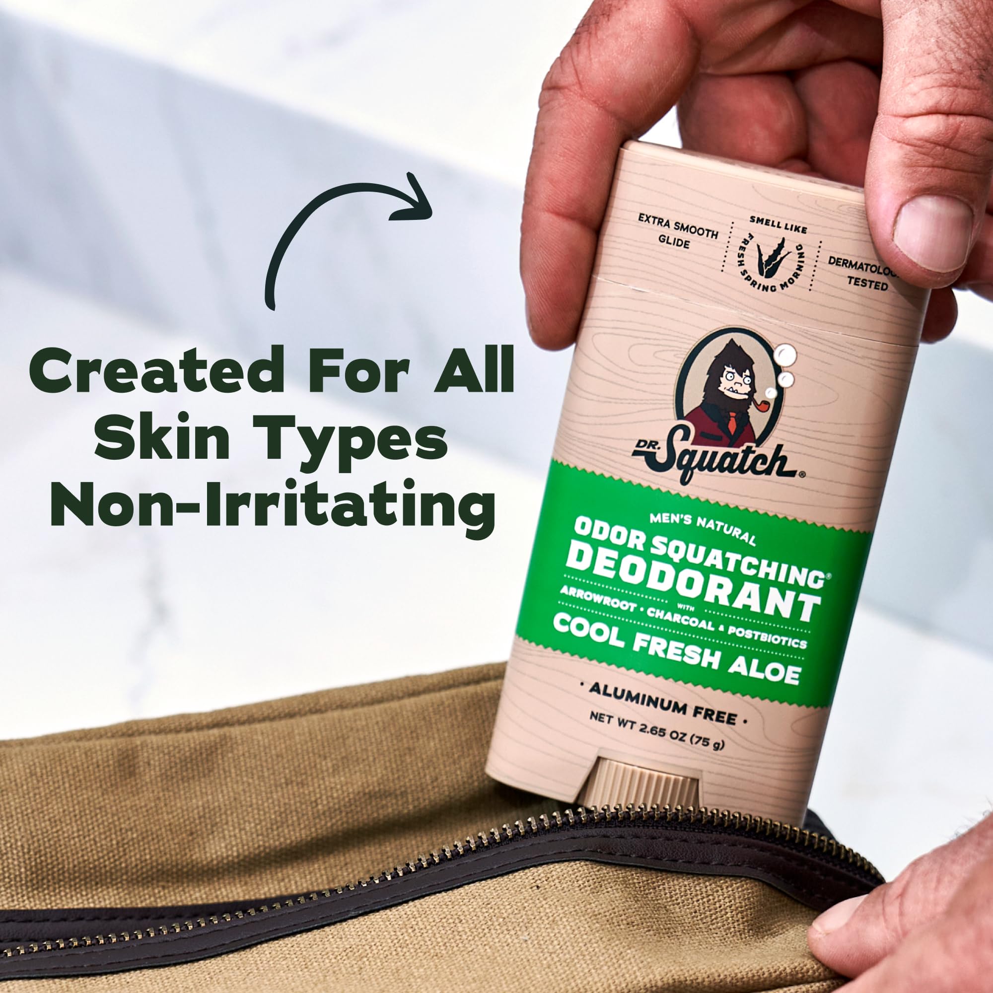 Dr. Squatch natural men's deodorant body deodorant in a 2-pack, featuring natural ingredients and fresh scent for daily use.