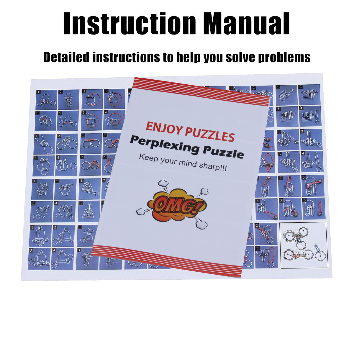 24PCS Metal Brain Teaser Puzzle Set IQ Collection Perplexing - AERFGDE Official Imagery - 7