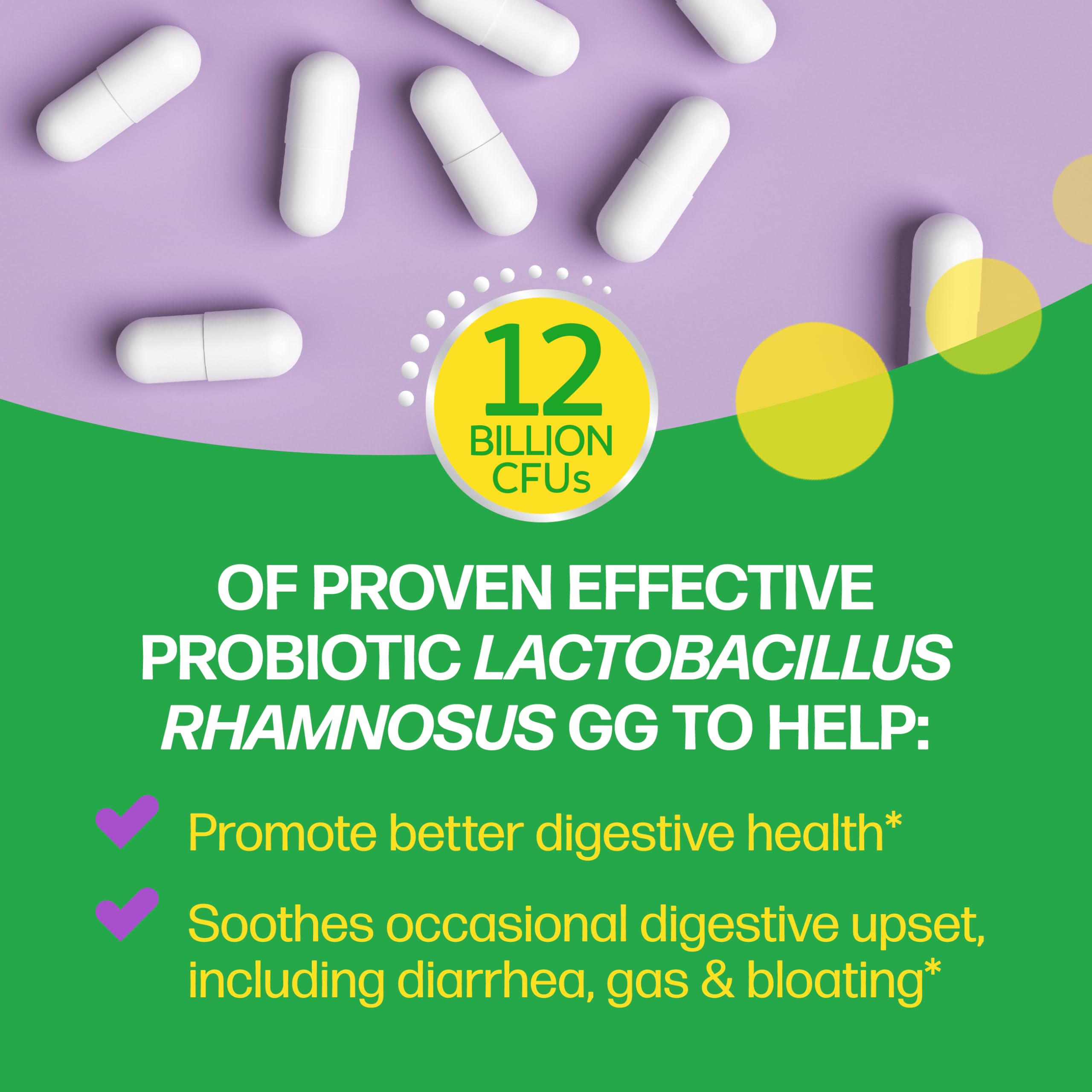 Culturelle Pro Strength Probiotics for Digestive Gut Health*, 12B CFU, 60ct