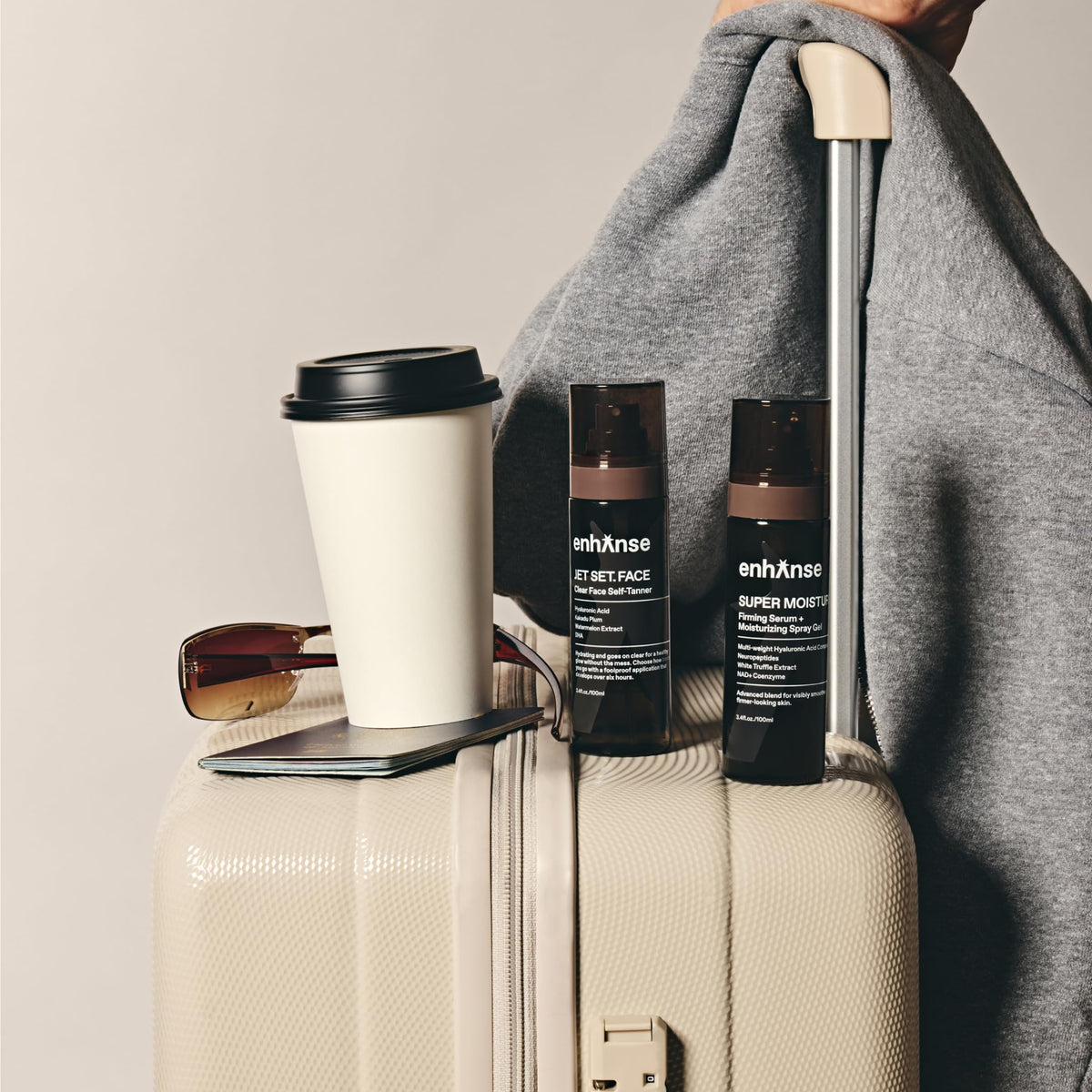 The Jet Set Routine Self Tanner Serum Gift Set for Men 2 Pc - ENHANSE Official Imagery - 7