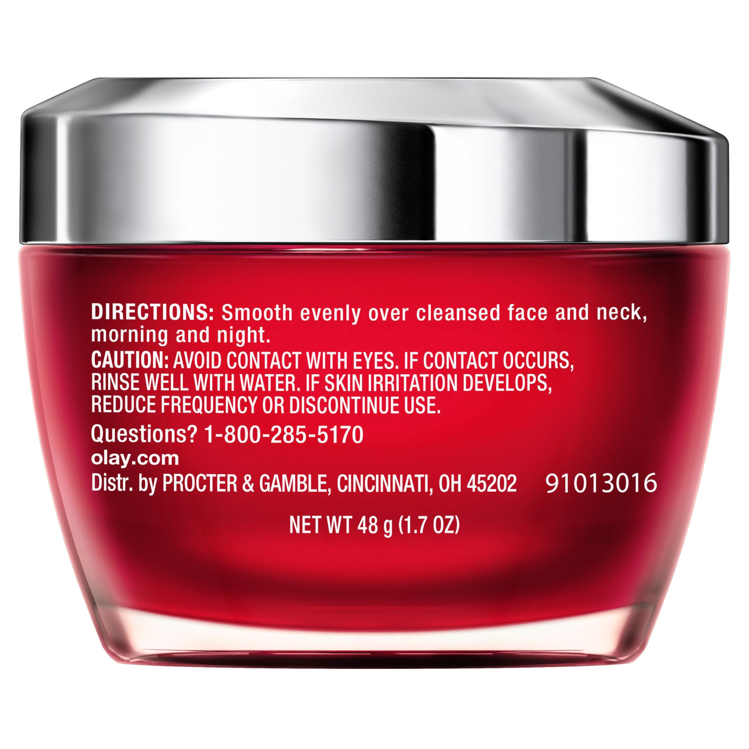Olay Regenerist Ultra Rich fragrance-free face moisturizer in 1.7 oz jar, smooth and hydrating skincare product for dry skin.