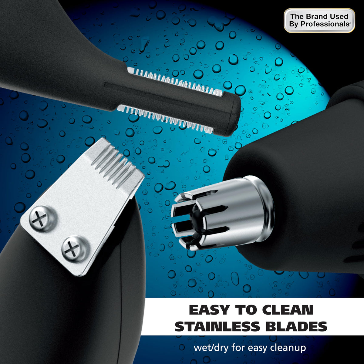 Wahl Pro Series Rechargeable Dual Sided Eyebrow, Ear & Nose Hair Trimmer – packaging and label