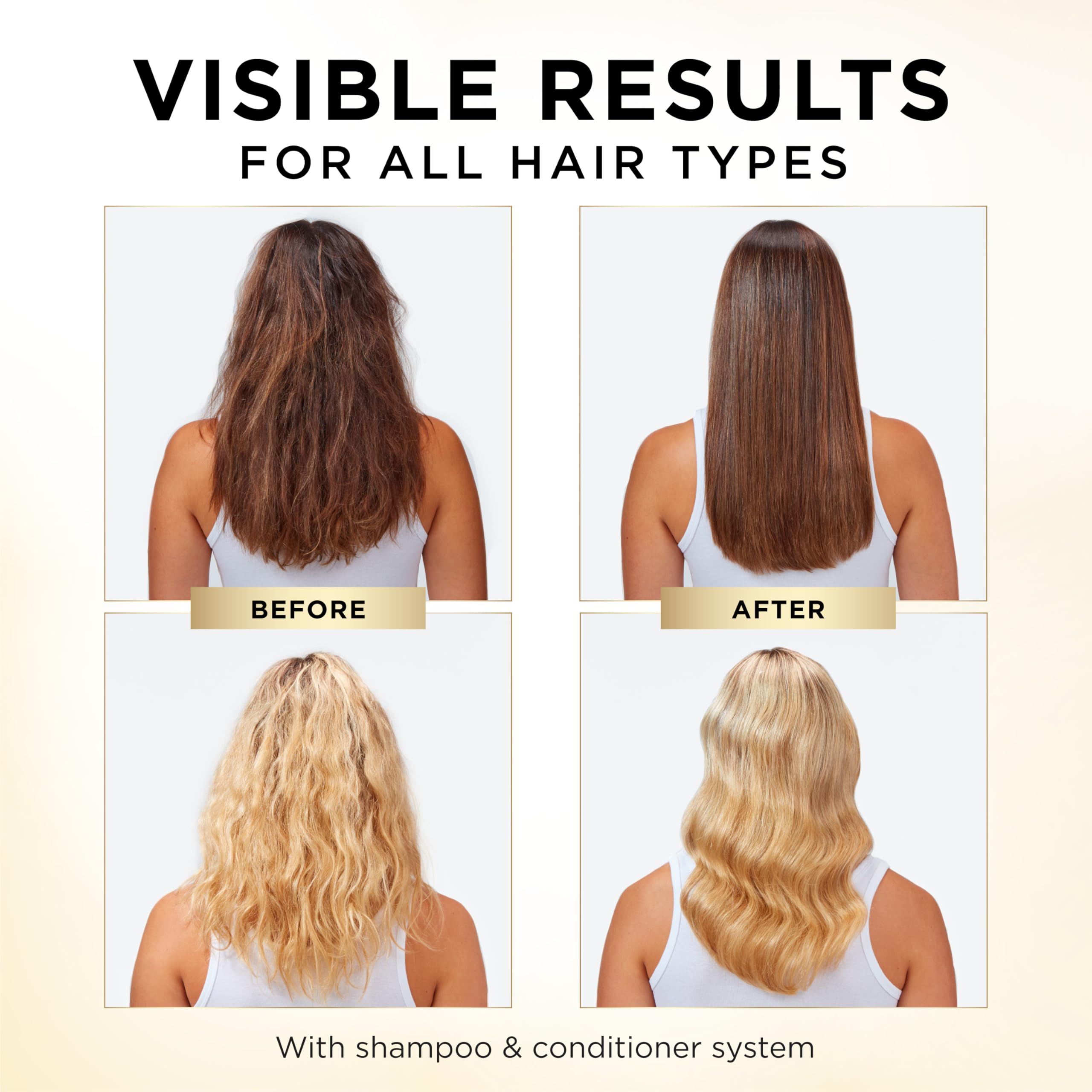 Pantene Smooth & Sleek Shampoo and Conditioner set, 52.8 oz bottles, for shiny, manageable hair.