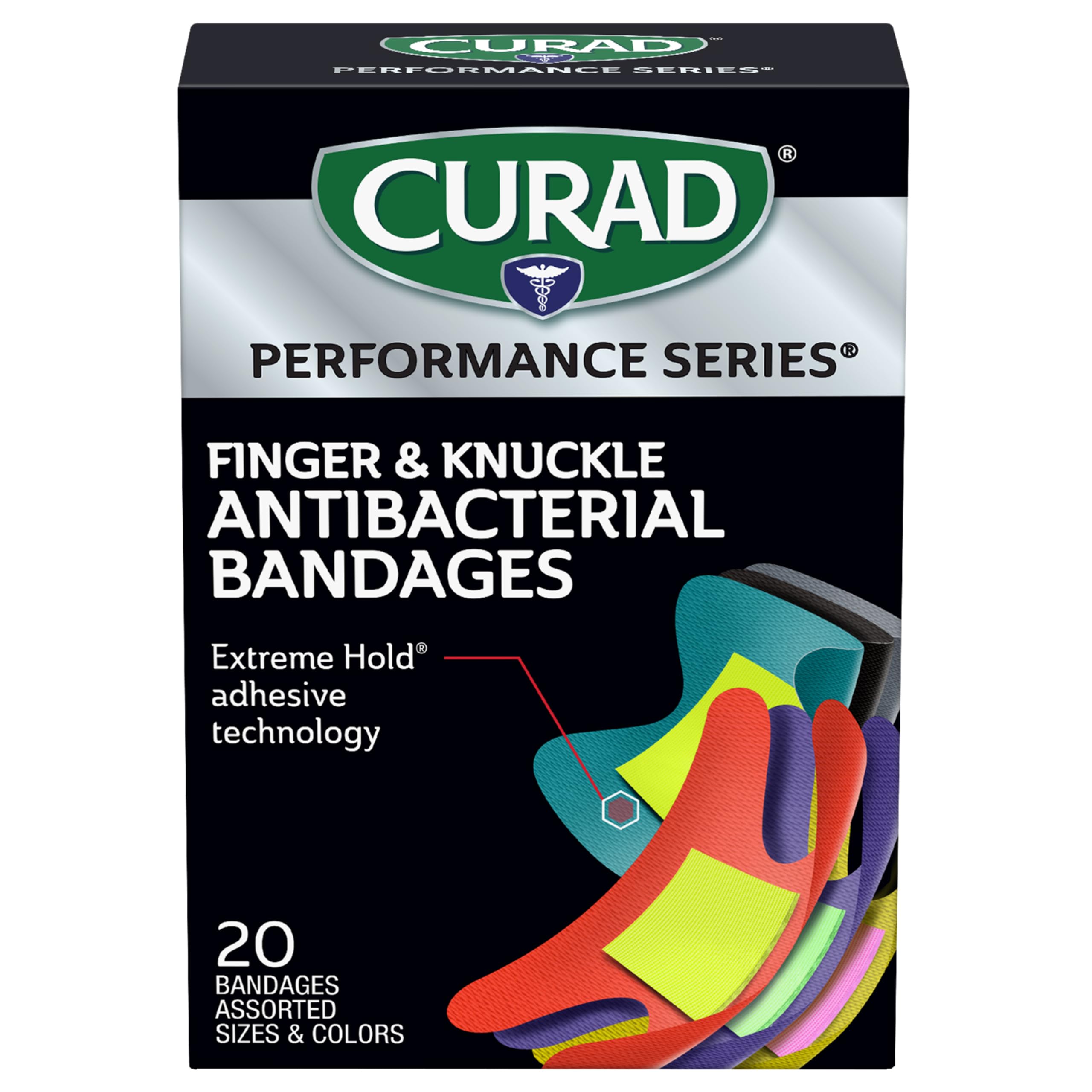 Curad Performance Series Fingertip and Knuckle Antibacterial - Product Imagery