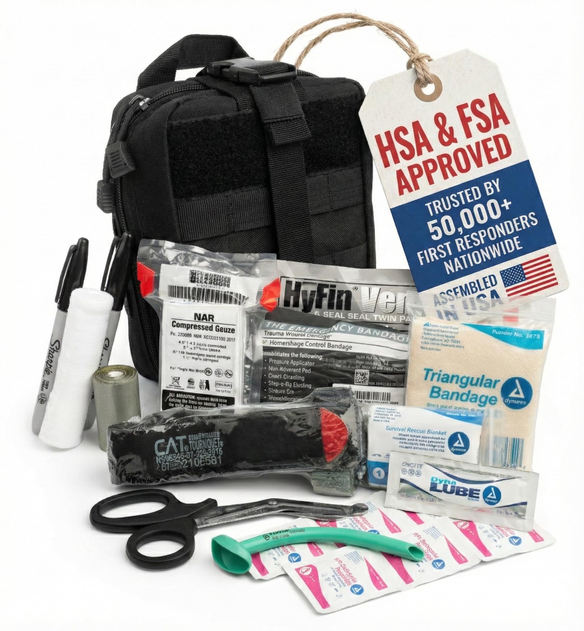 Scherber Premium IFAK Kit Trauma Pack | HSA/FSA Approved | Fully - Product Imagery