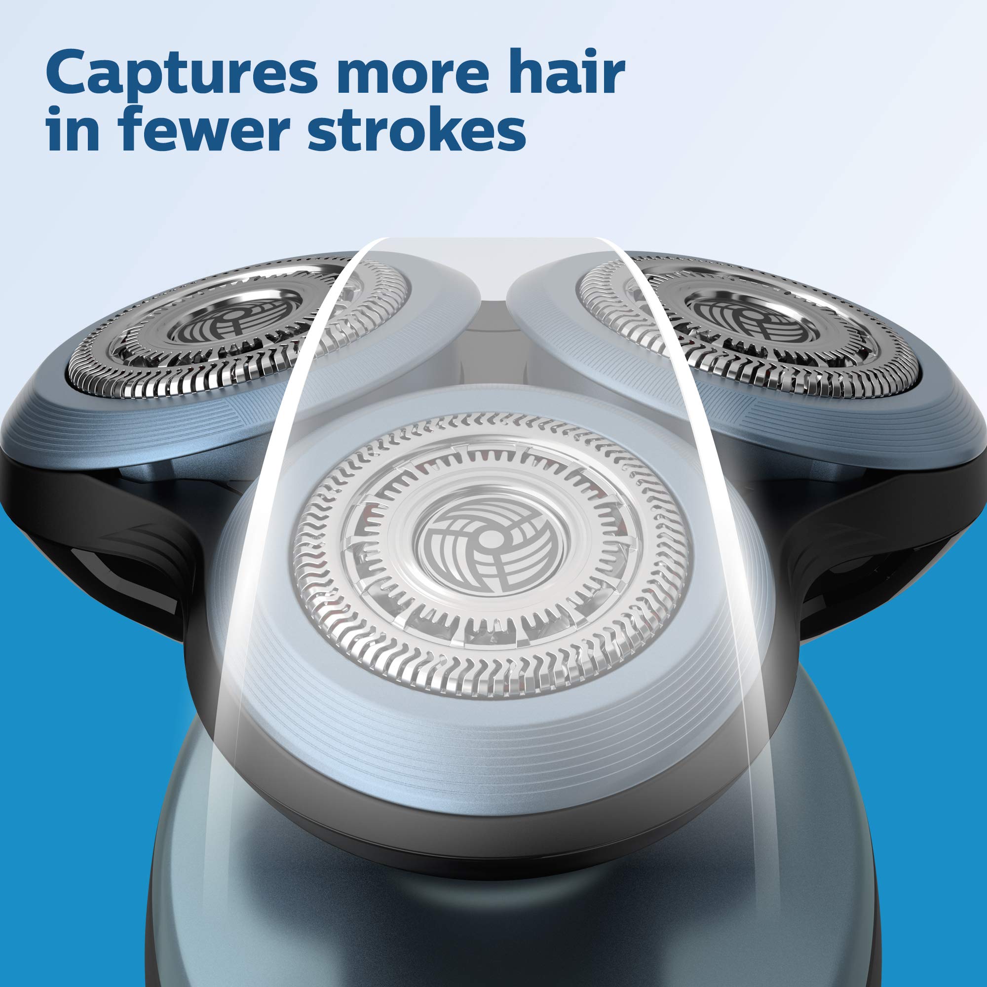 Philips Norelco SH60/72 replacement shaver heads for electric shaver, 3-pack, compatible with Norelco electric shaver models.