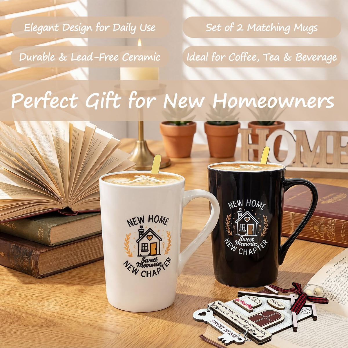 House Warming Gifts New Home Closing Gift Basket with 2 - VZKOO Official Imagery - 7