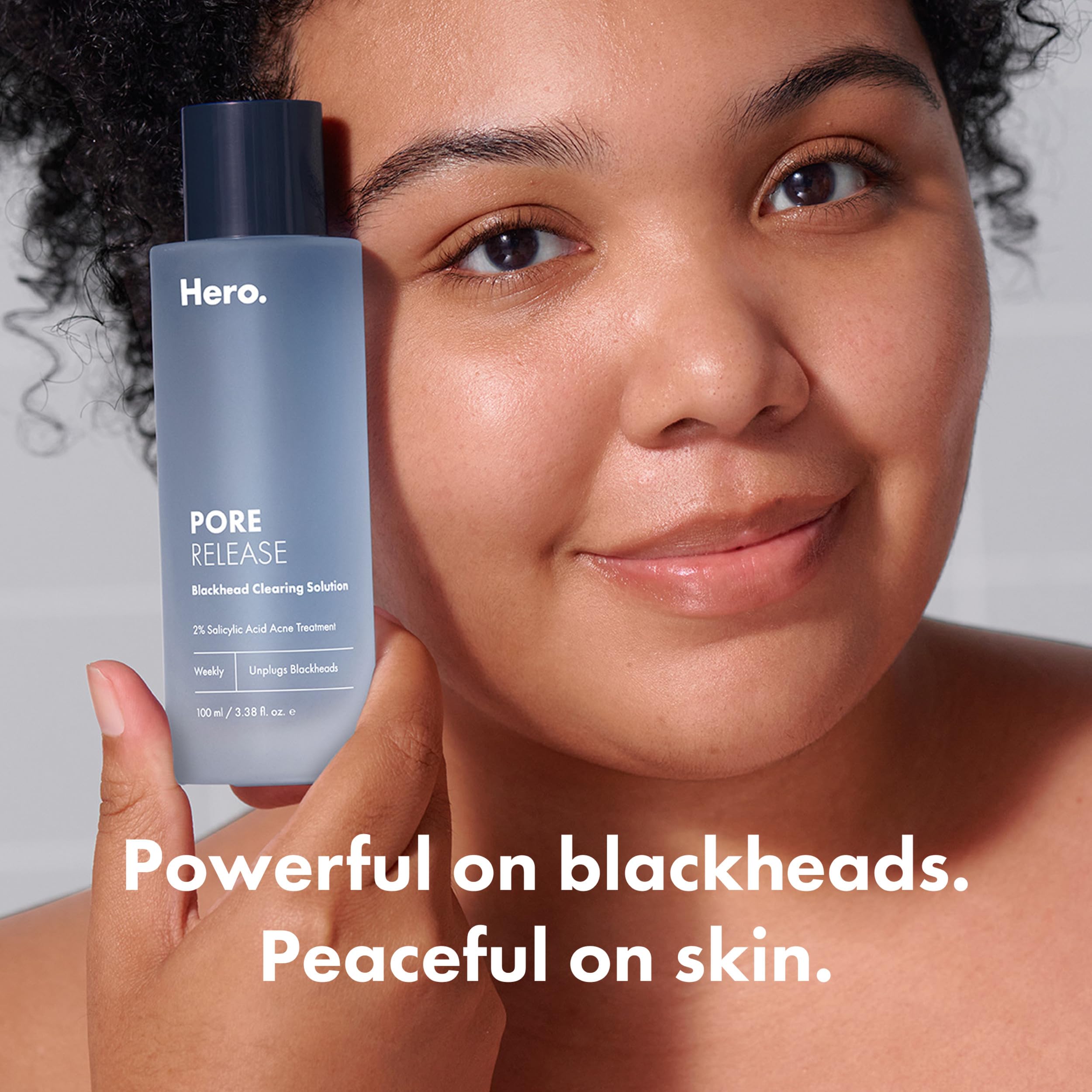 Hero Cosmetics Pore Release Blackhead Clearing Solution in 3.38 oz bottle, a pore-refining astringent for clear skin.
