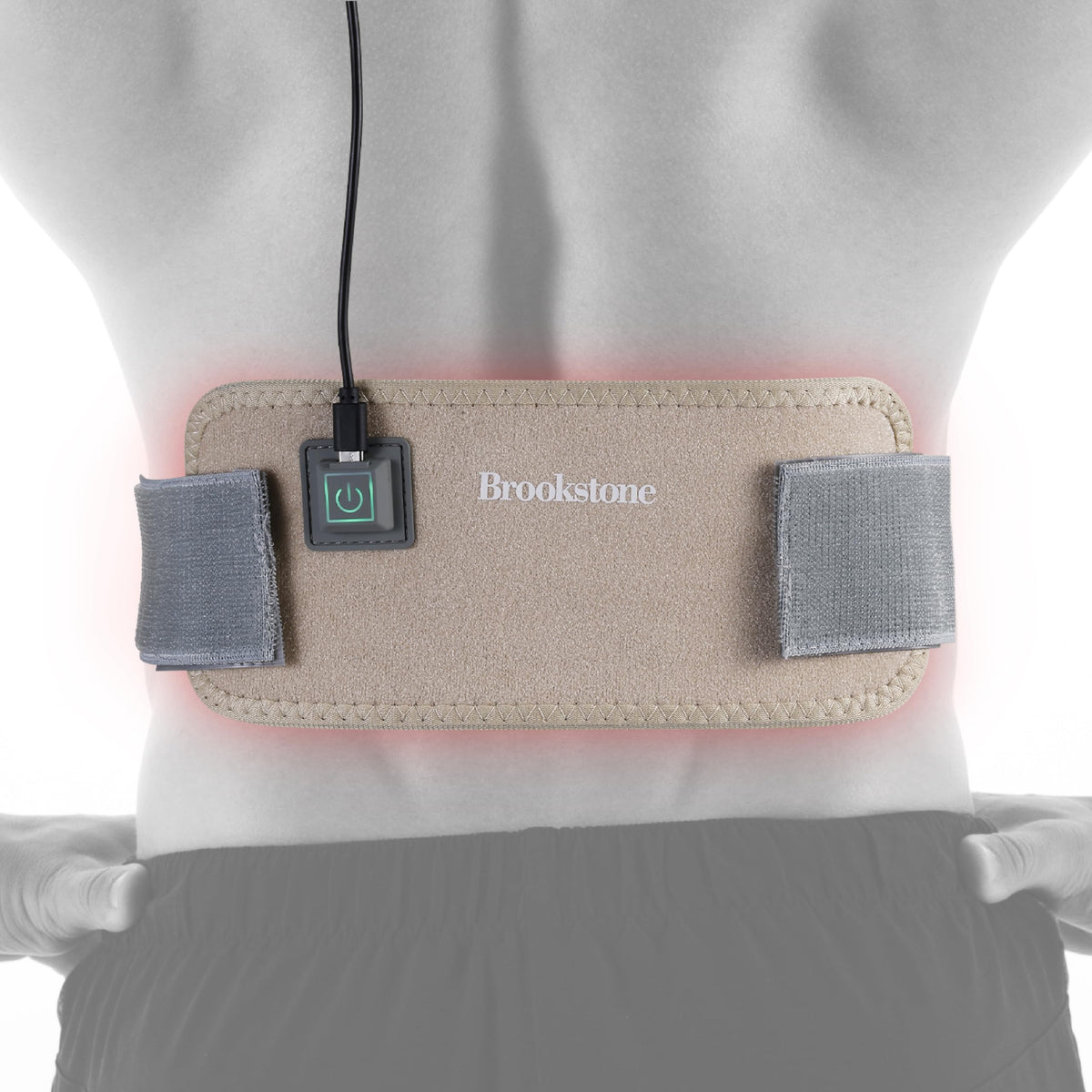 Brookstone - Infrared Red Light Therapy Wrap with Adjustable Timer Modes – Tan