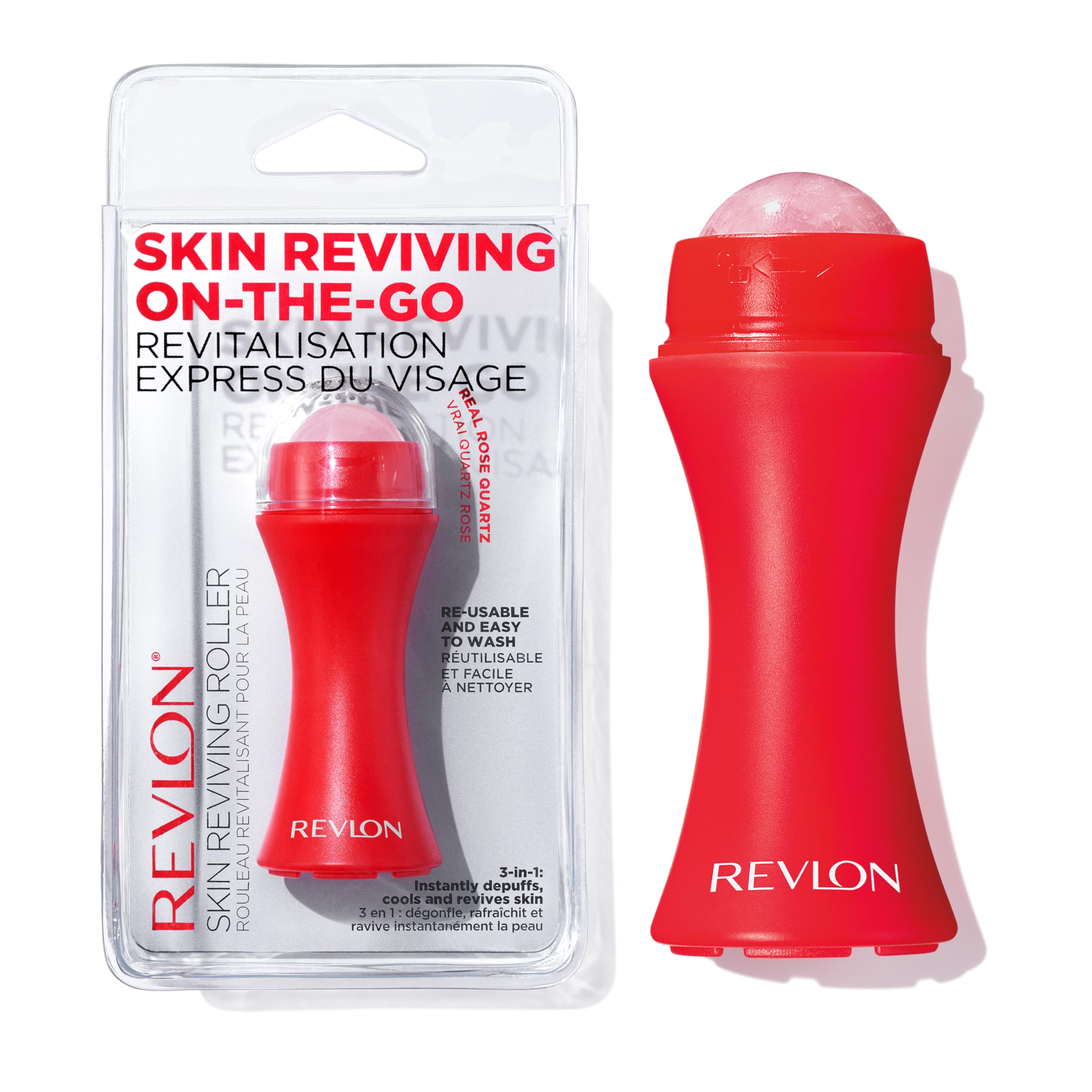 Revlon Skin Reviving Face Roller, Red, 1 Count - Product Imagery