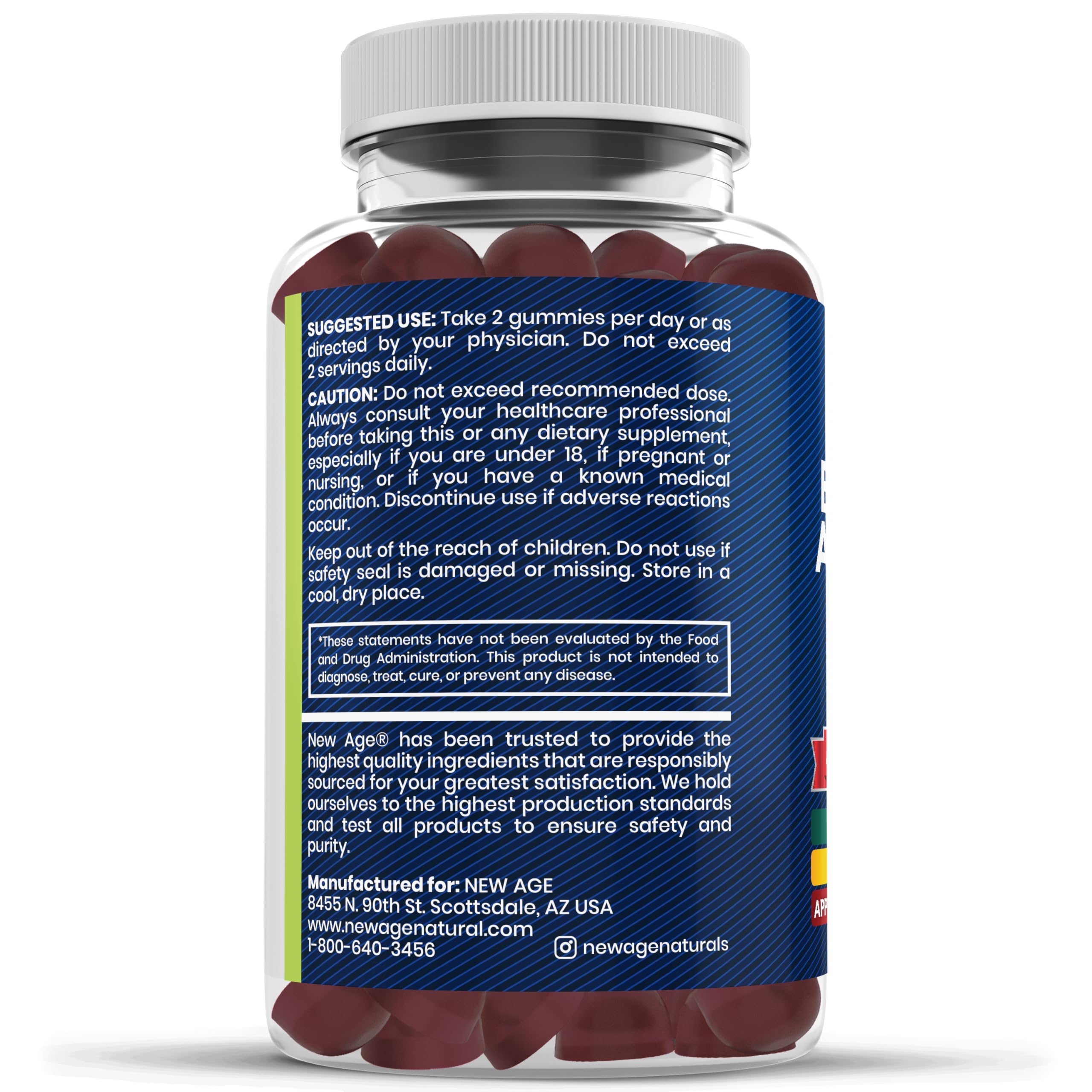 NEW AGE Sea Moss Gummies 10-in-1 – 120 Count
