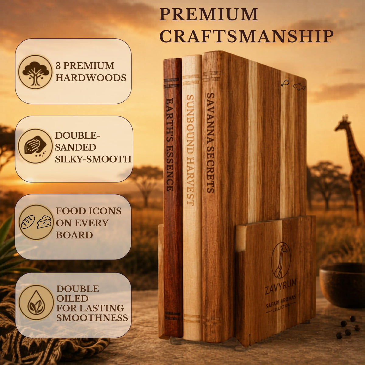 Book Cutting Board Set - ZAVYRUM Official Imagery - 7