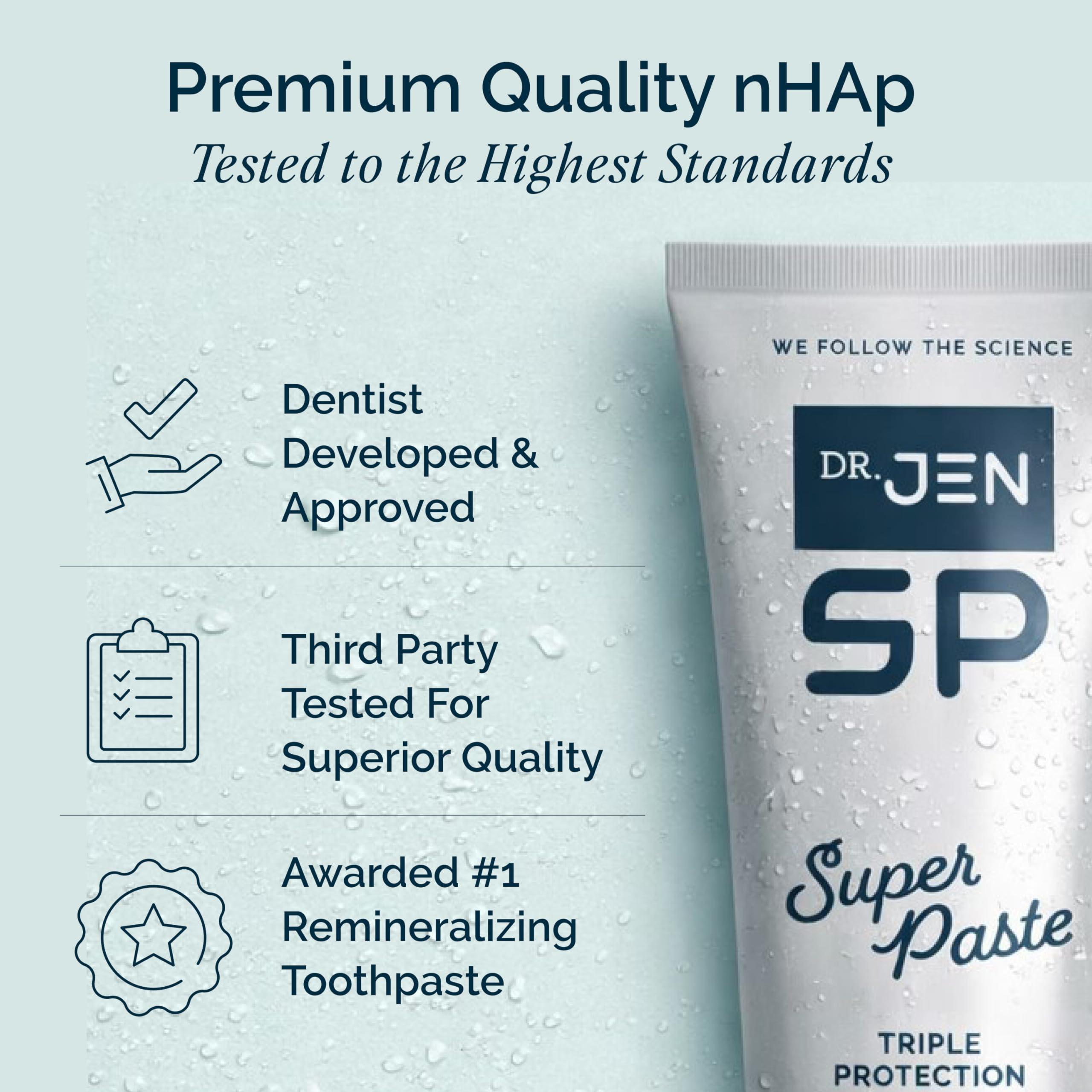 Dr. Jen Super Paste Toothpaste, 10% Nano Hydroxyapatite, Dentist Designed