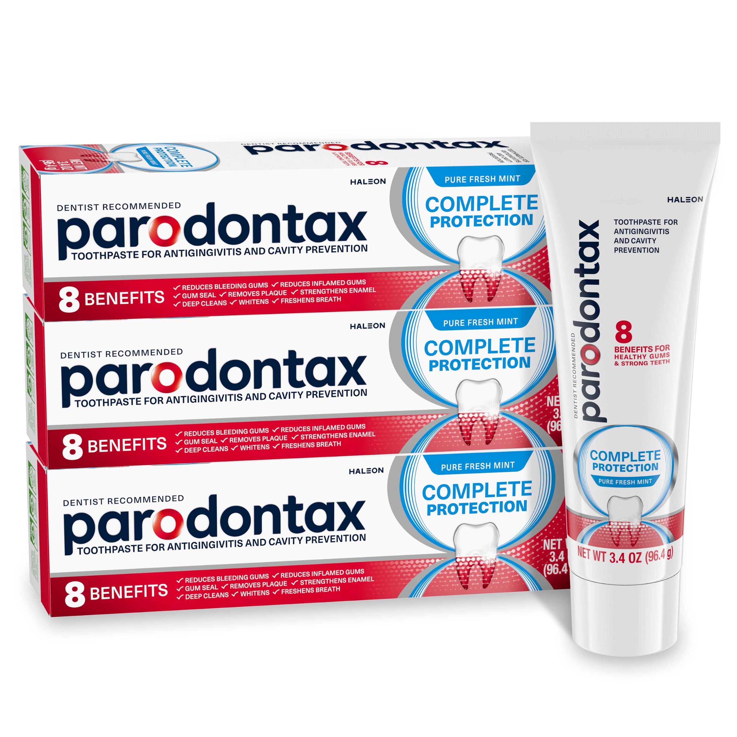 Parodontax Complete Protection Toothpaste, Pure Fresh Mint, 3.4 - Product Imagery
