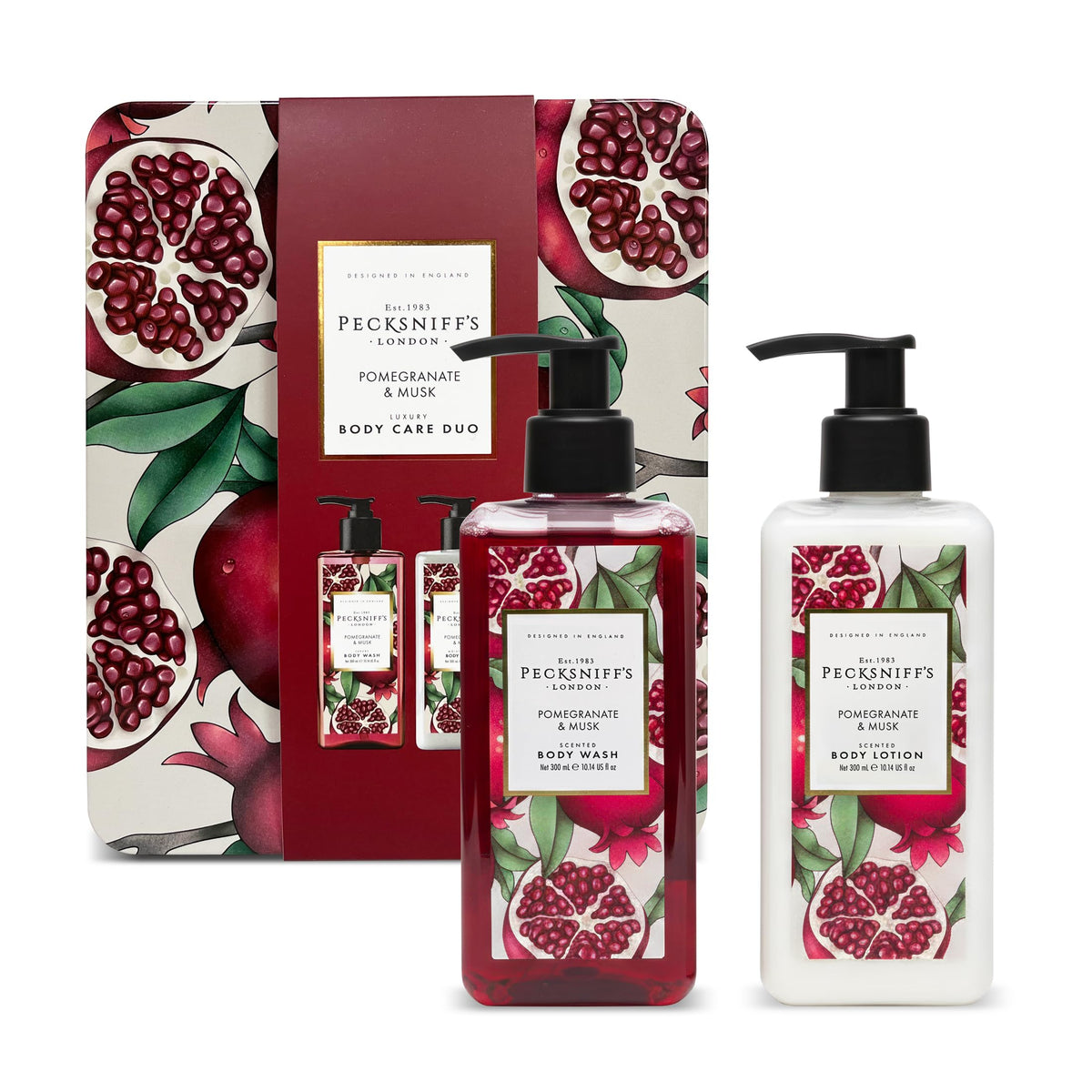 Pecksniff s Body Care Duo Tin Box Enchanted Pomegranate Musk - Pecksniff's Official Imagery - 3