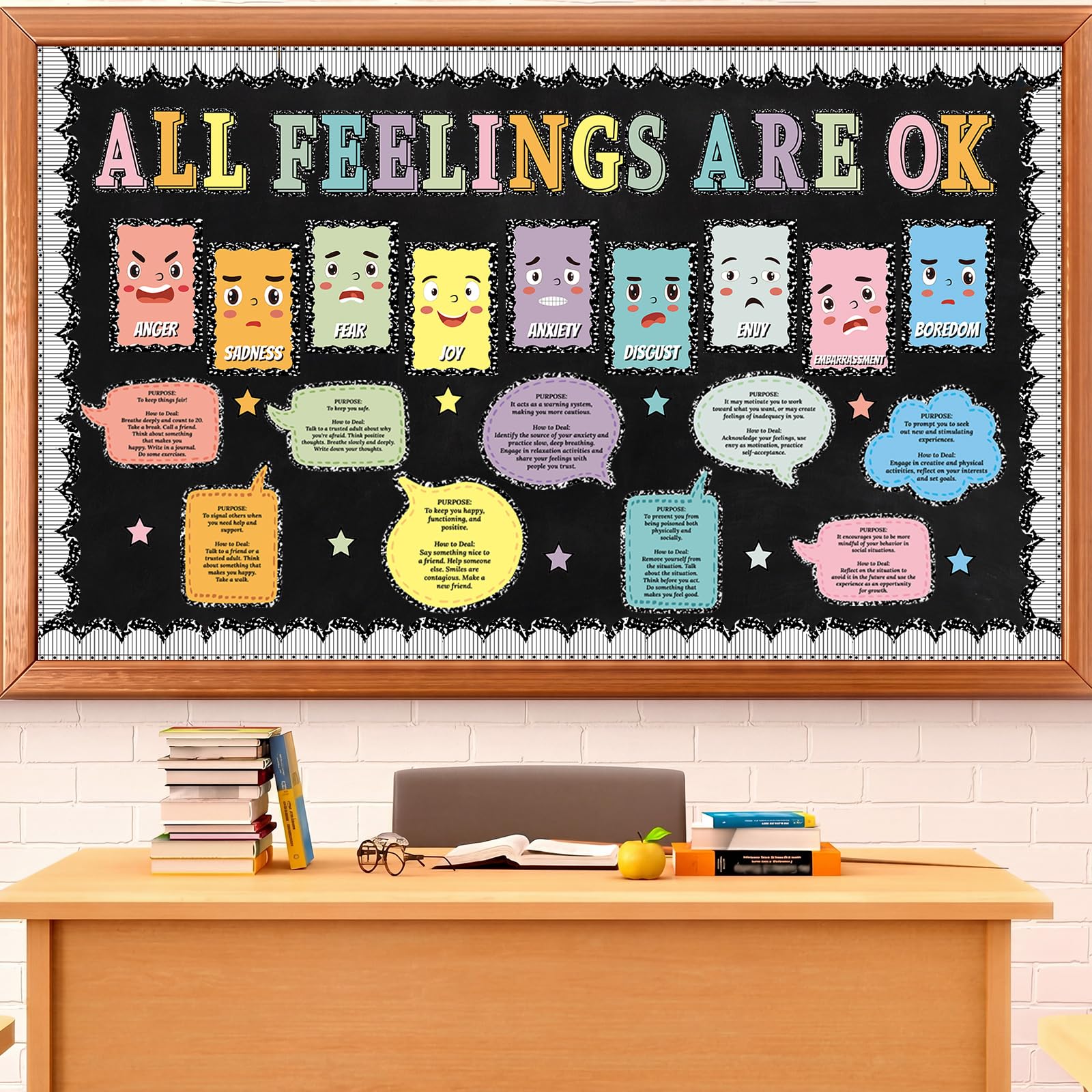 Engrowtic 59 Pcs School Counselor Mental Health Bulletin Board - Product Imagery