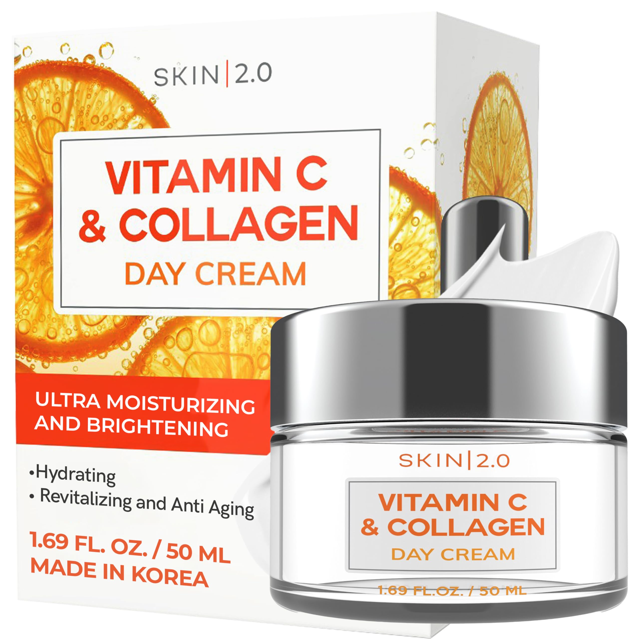 Skin 2.0 Vitamin C & Collagen Face Moisturizer - Dermatologist - Product Imagery