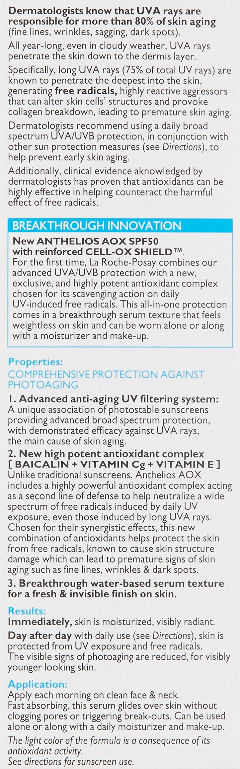 La Roche-Posay Anthelios AOX Antioxidant Serum with Sunscreen SPF 50 1oz