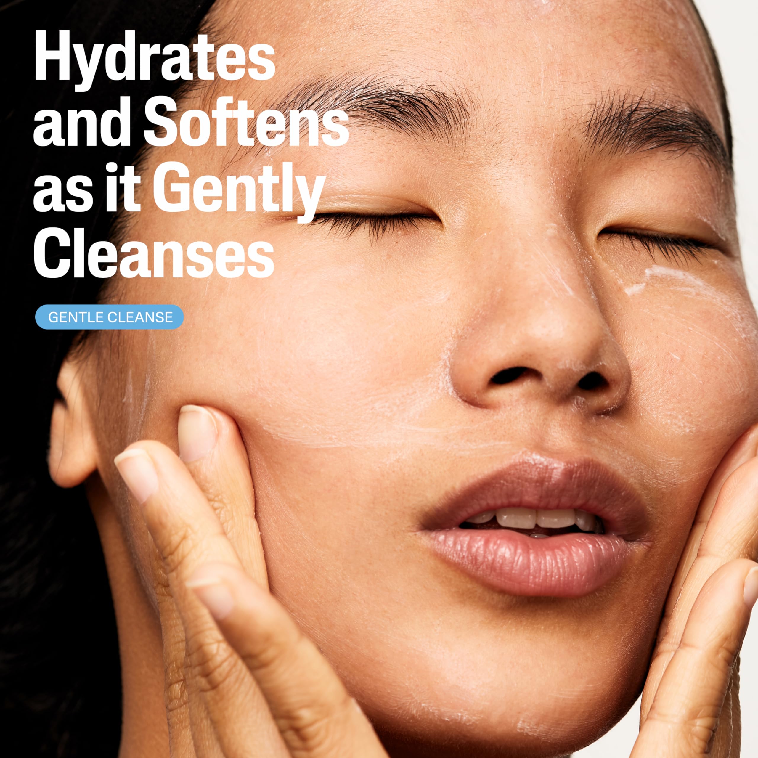 Cetaphil Gentle Cleanser hydrating face wash for sensitive skin, 4 fl oz bottles, three-pack, for gentle skin cleansing.