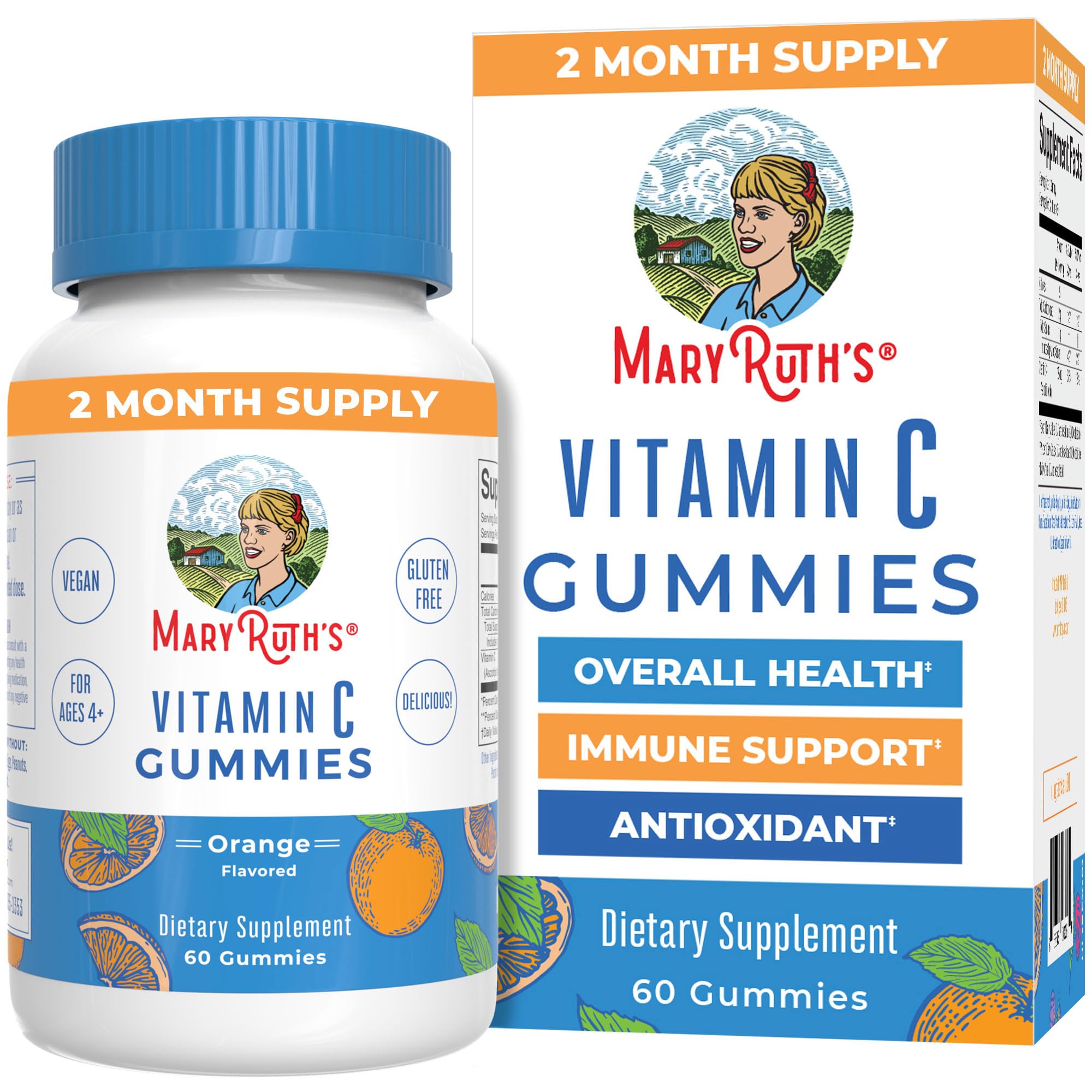 MARYRUTH'S Vitamin C Gummies for Adults & Kids, Immune Support, - Product Imagery