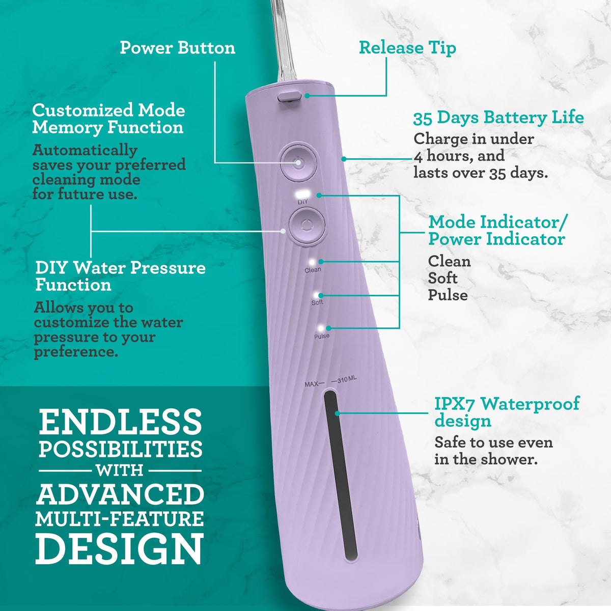 GuruNanda Electric Toothbrush Water Flosser 4 Toothbrush - GuruNanda Official Imagery - 4