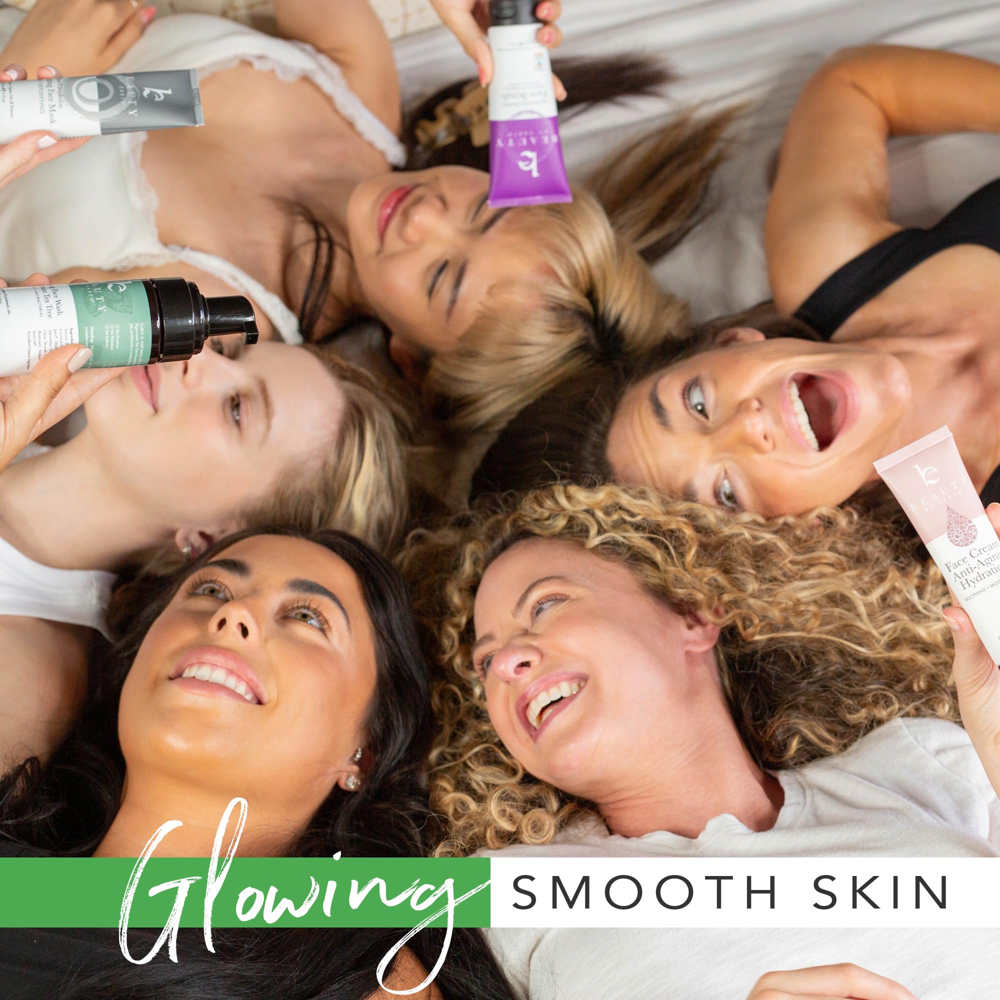 Beauty by Earth facial scrub exfoliator with natural and organic ingredients, showing the exfoliating texture in a clear container.
