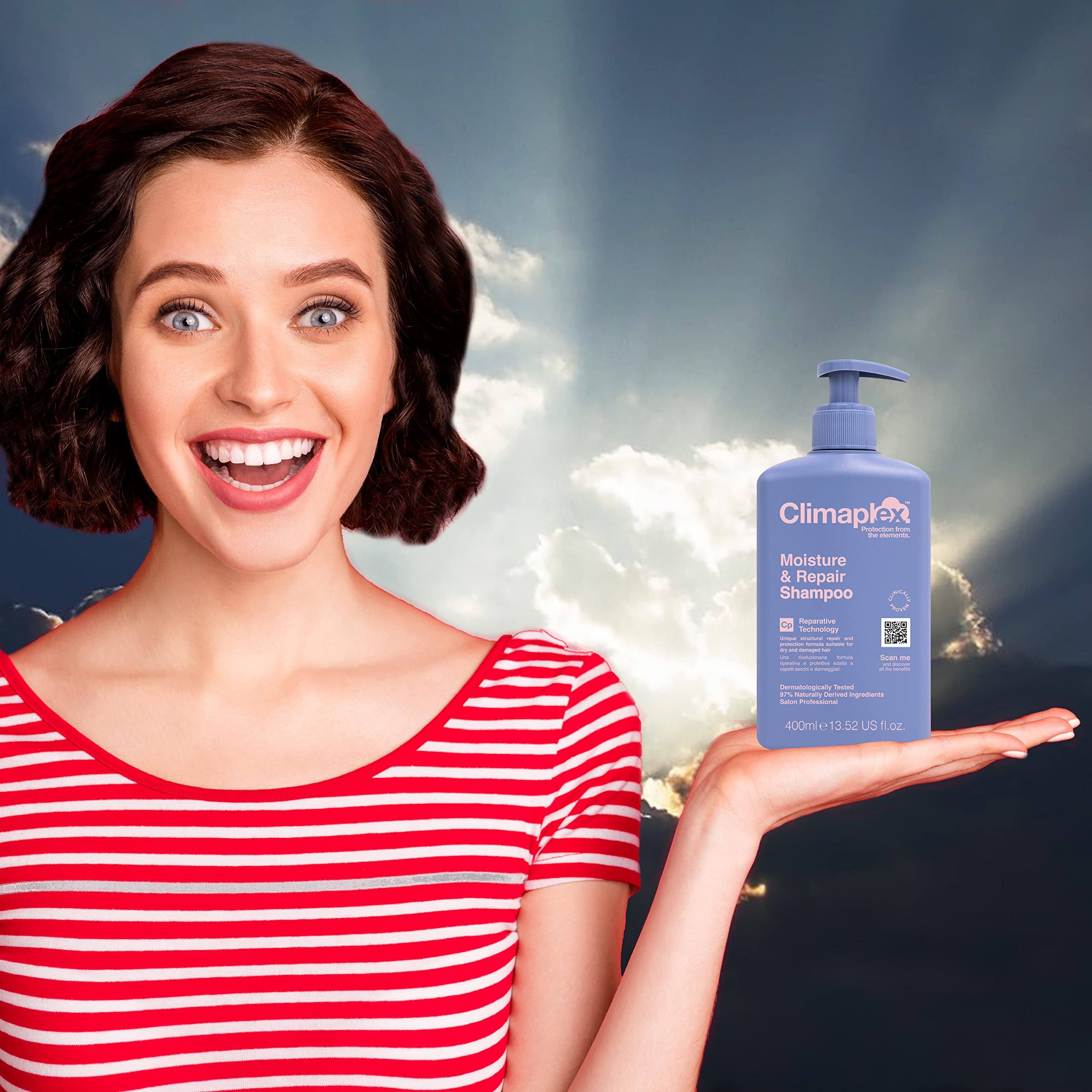Climaplex Moisture and Repair Shampoo and Conditioner Set - Soothes and Purifies Scalp - Detangles Knots - Non-Greasy Formula - All Hair Types - 2 pcs