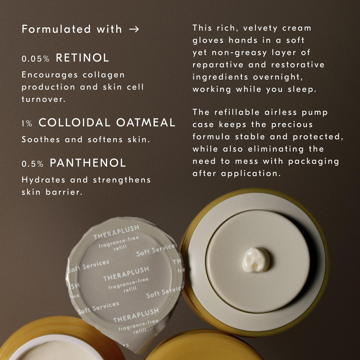 Soft Services Theraplush Fragrance Free Overnight Retinol - Soft Services Official Imagery - 5